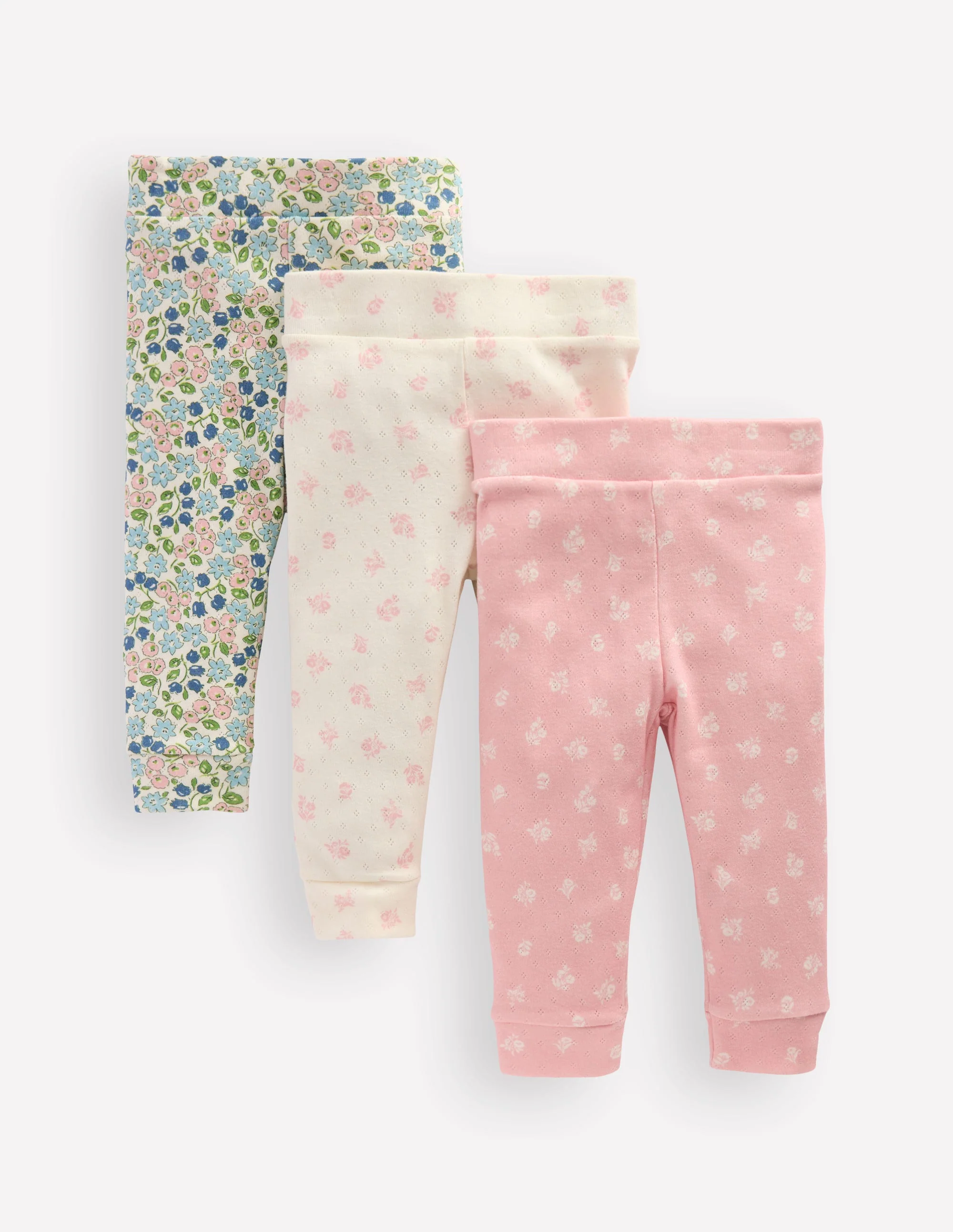 3-pack Pointelle Leggings-Multi Ditsy Floral