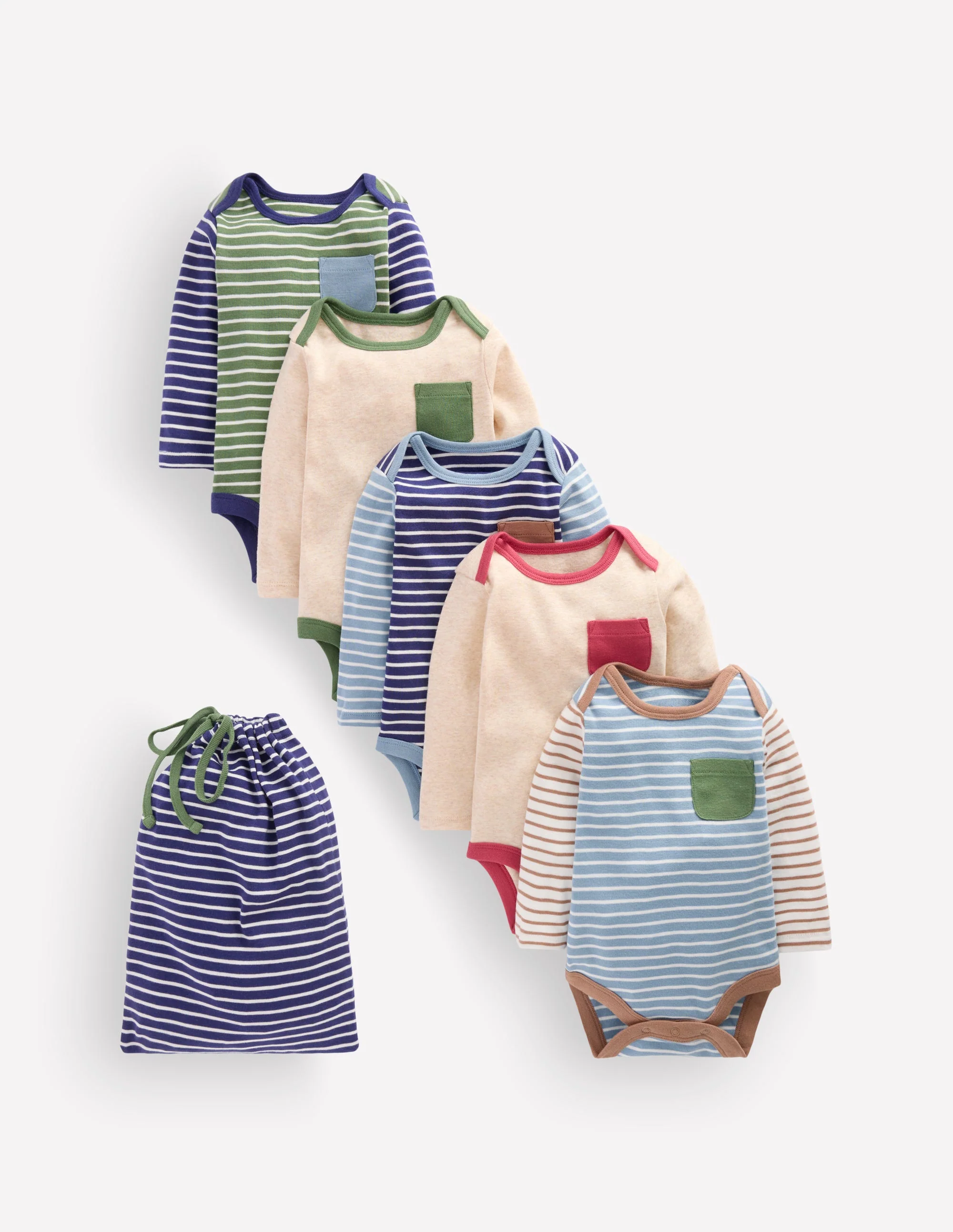 5-pack Cotton Bodies-Multi Stripe
