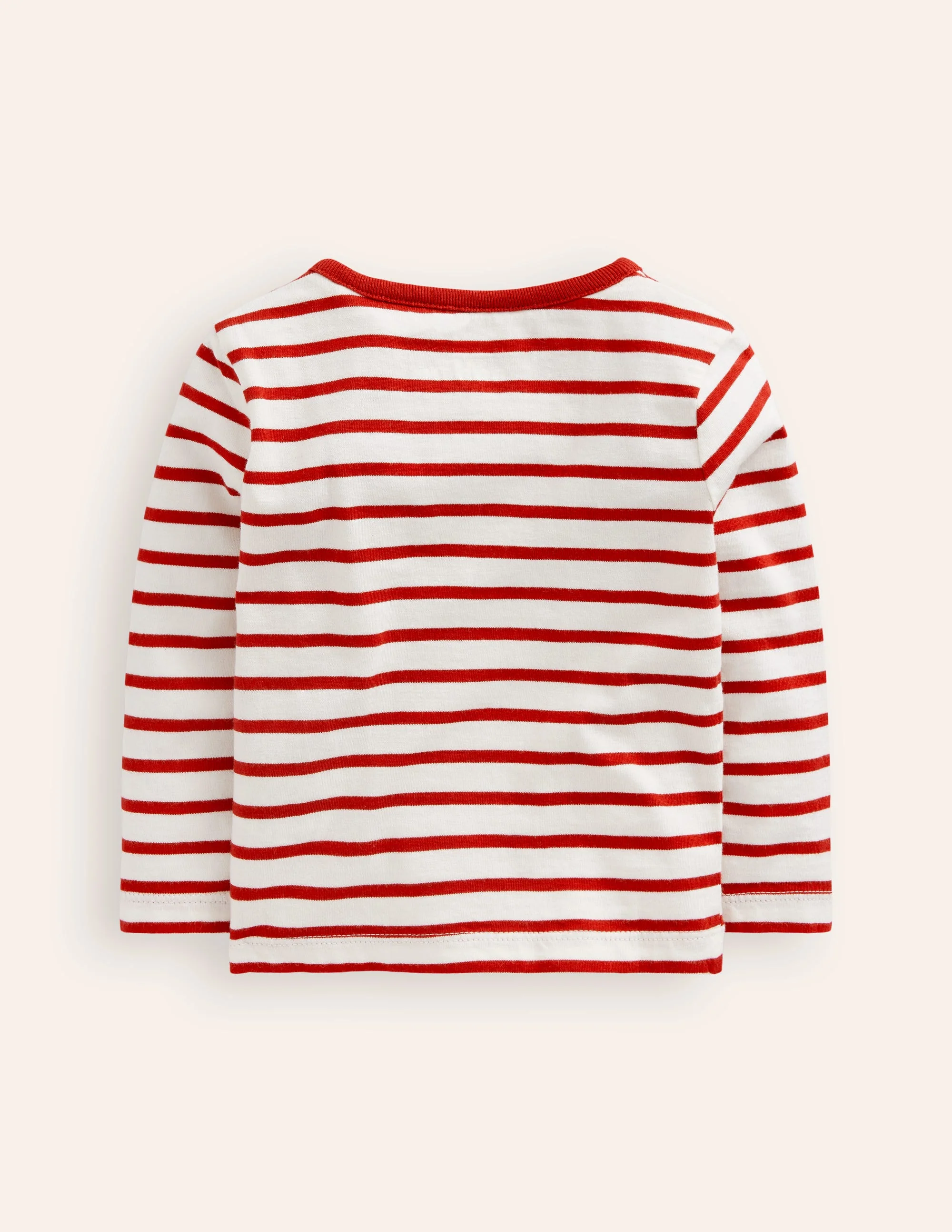 Animal Applique T-shirt-Jewel Red/Ivory Deer - Image 2