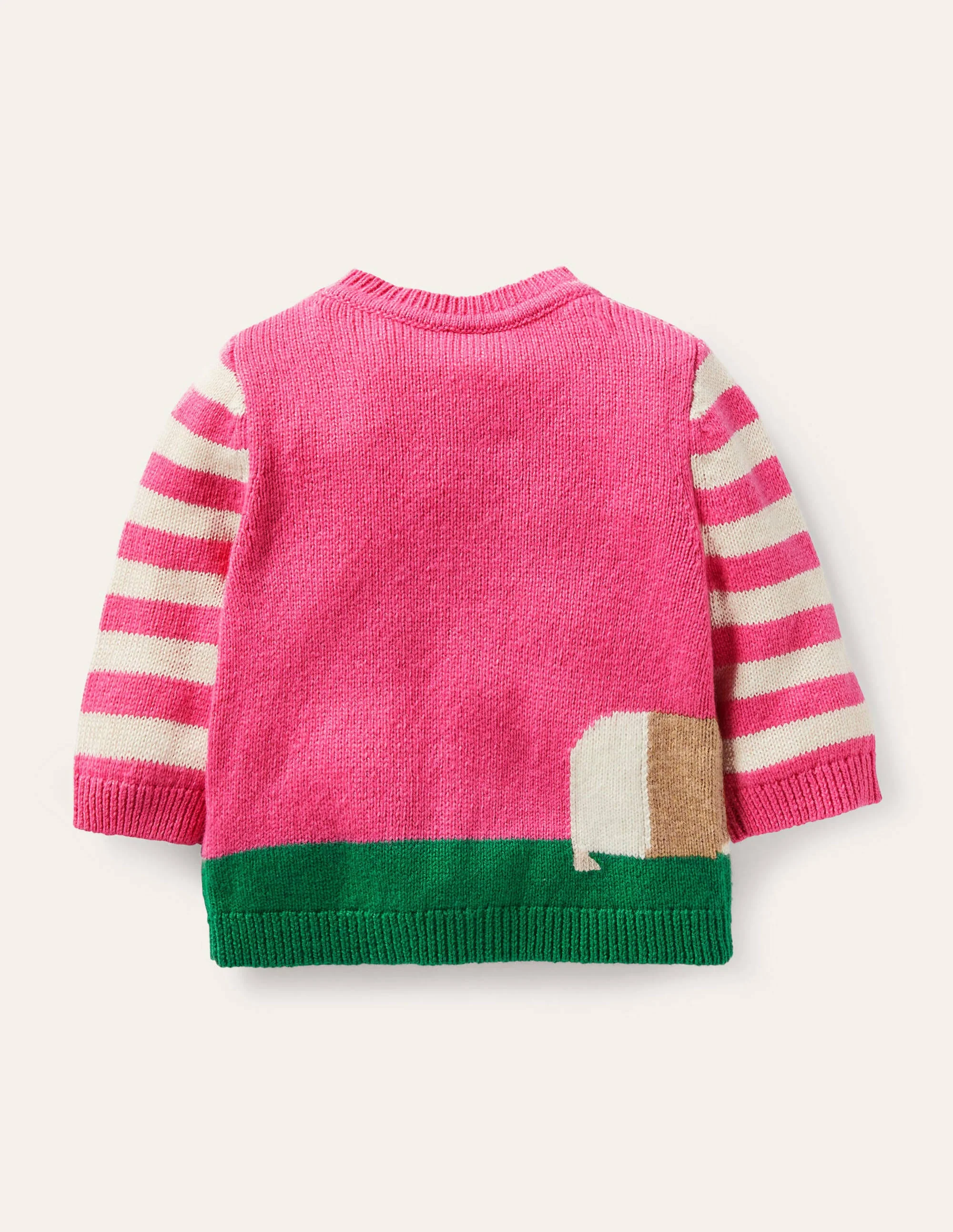 Animal Logo Cardigan-Bright Petal Pink Guinea Pigs - Image 2