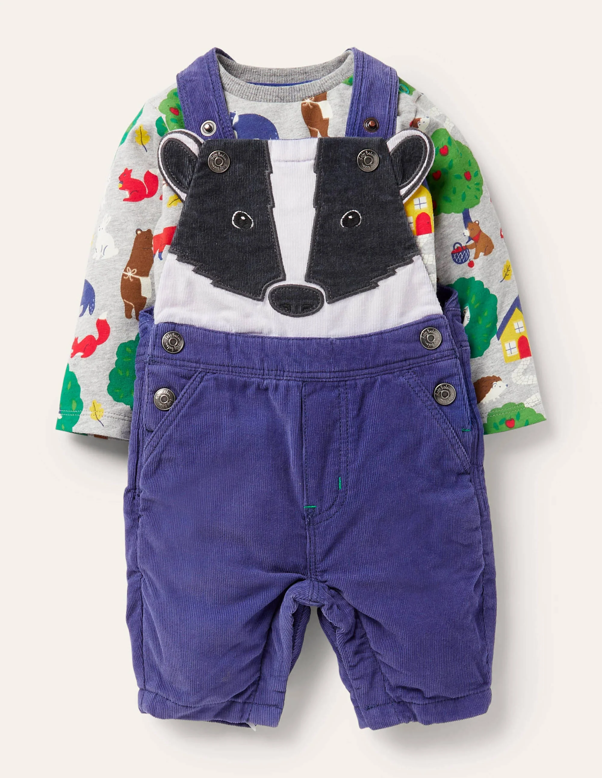 Badger Dungaree Set-Starboard Blue Badger