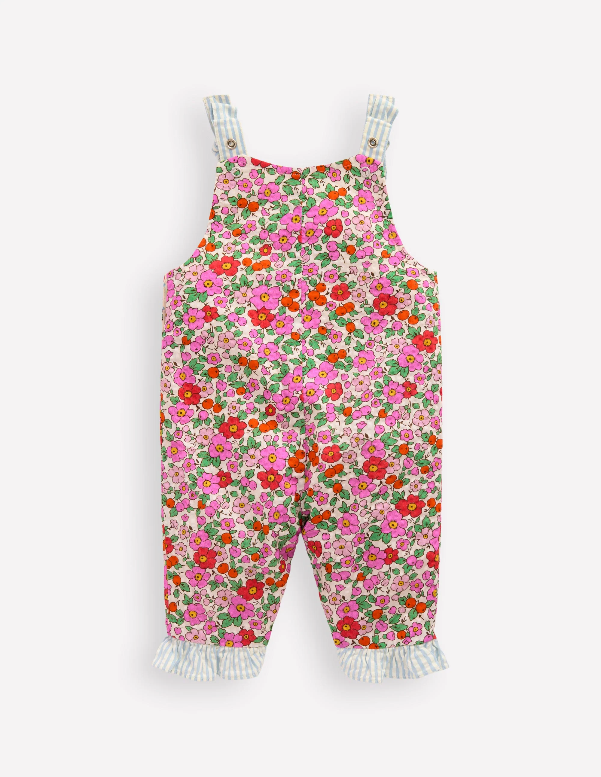 Chambray Romper-Pink Apple Blossom Floral - Image 2