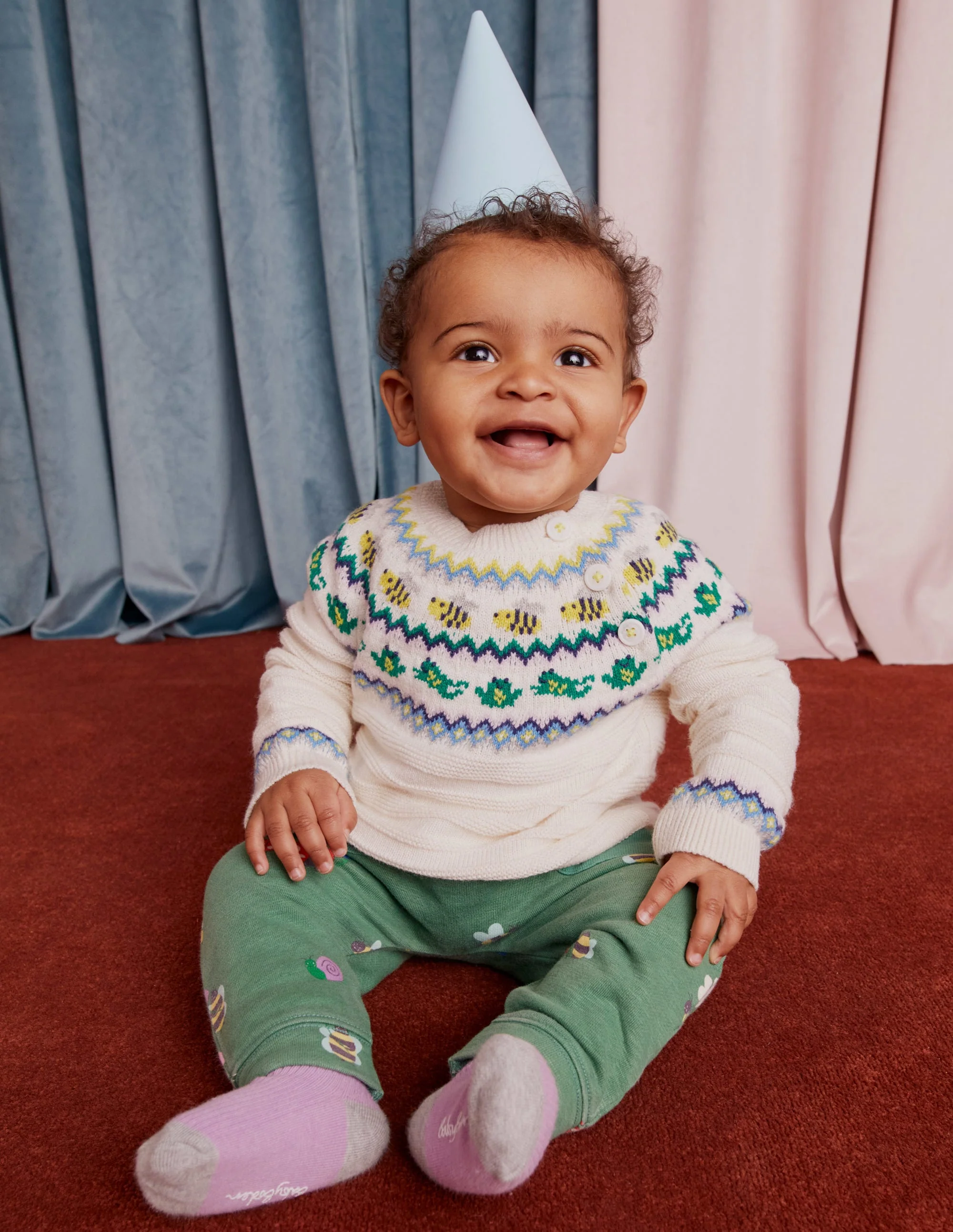 Fair Isle Jumper-Oatmeal Marl Frogs - Image 4
