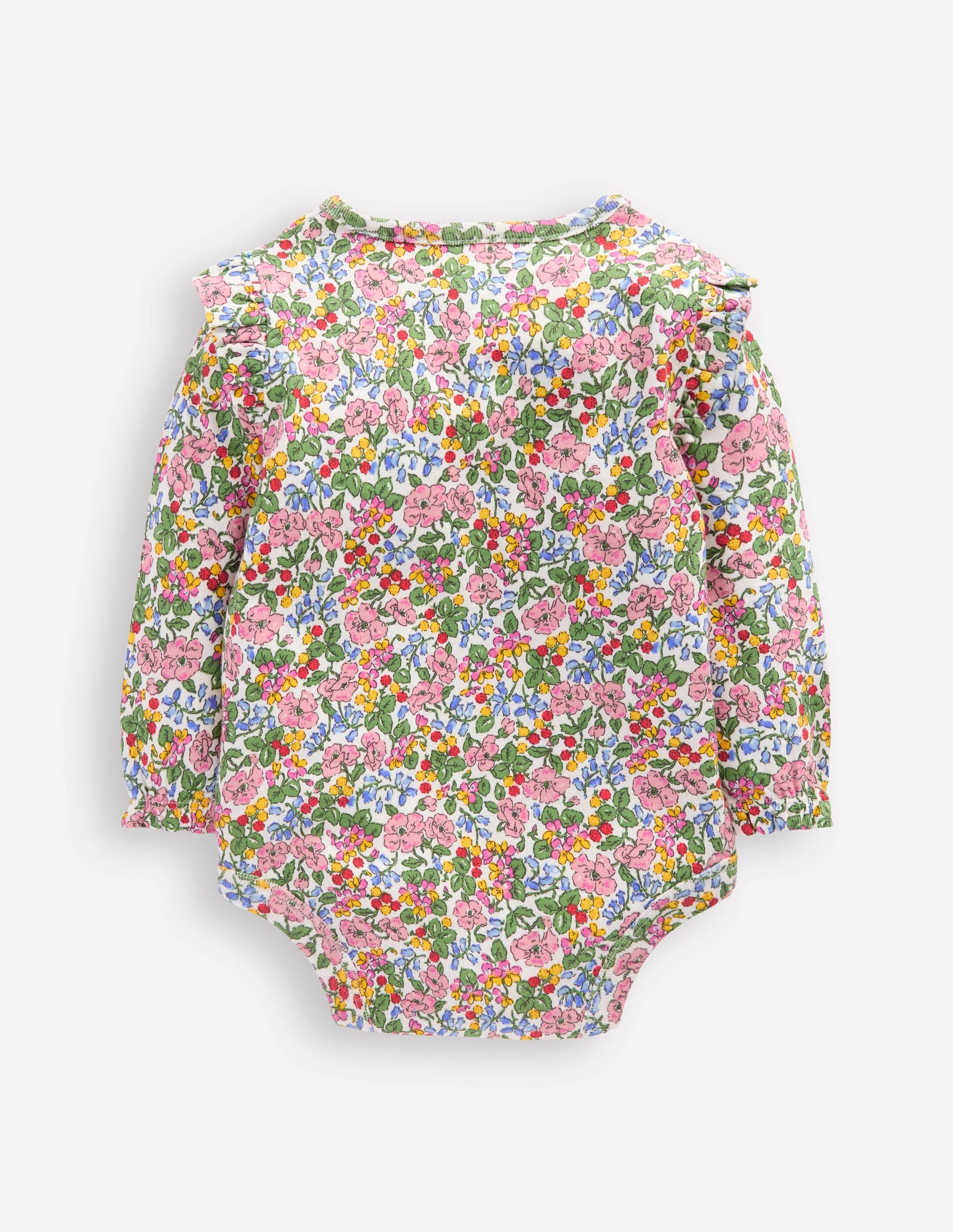 Frill Shoulder Body-Soft Ivory Berry Floral - Image 2