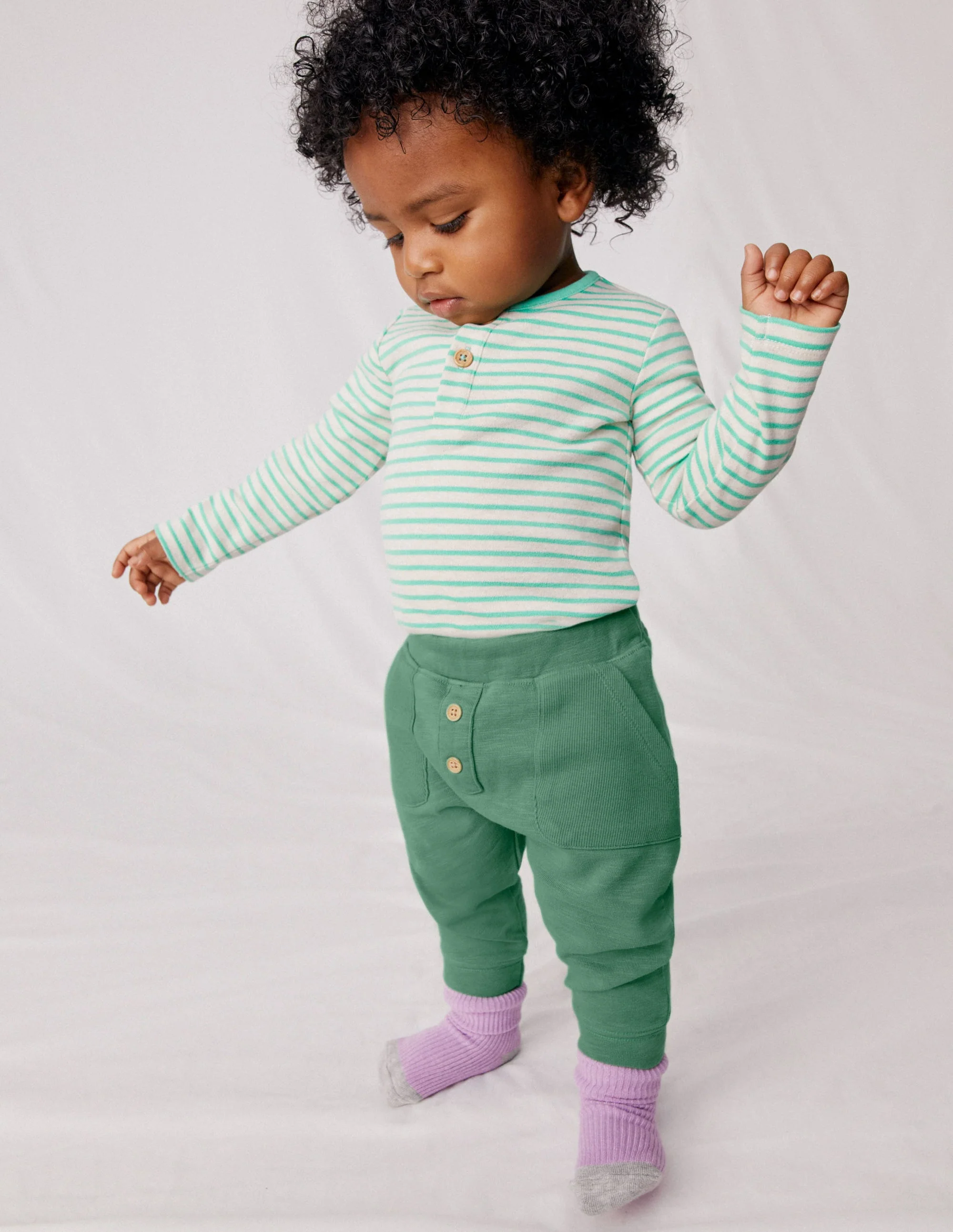 Garment Wash Bottoms-Deep Grass Green - Image 4