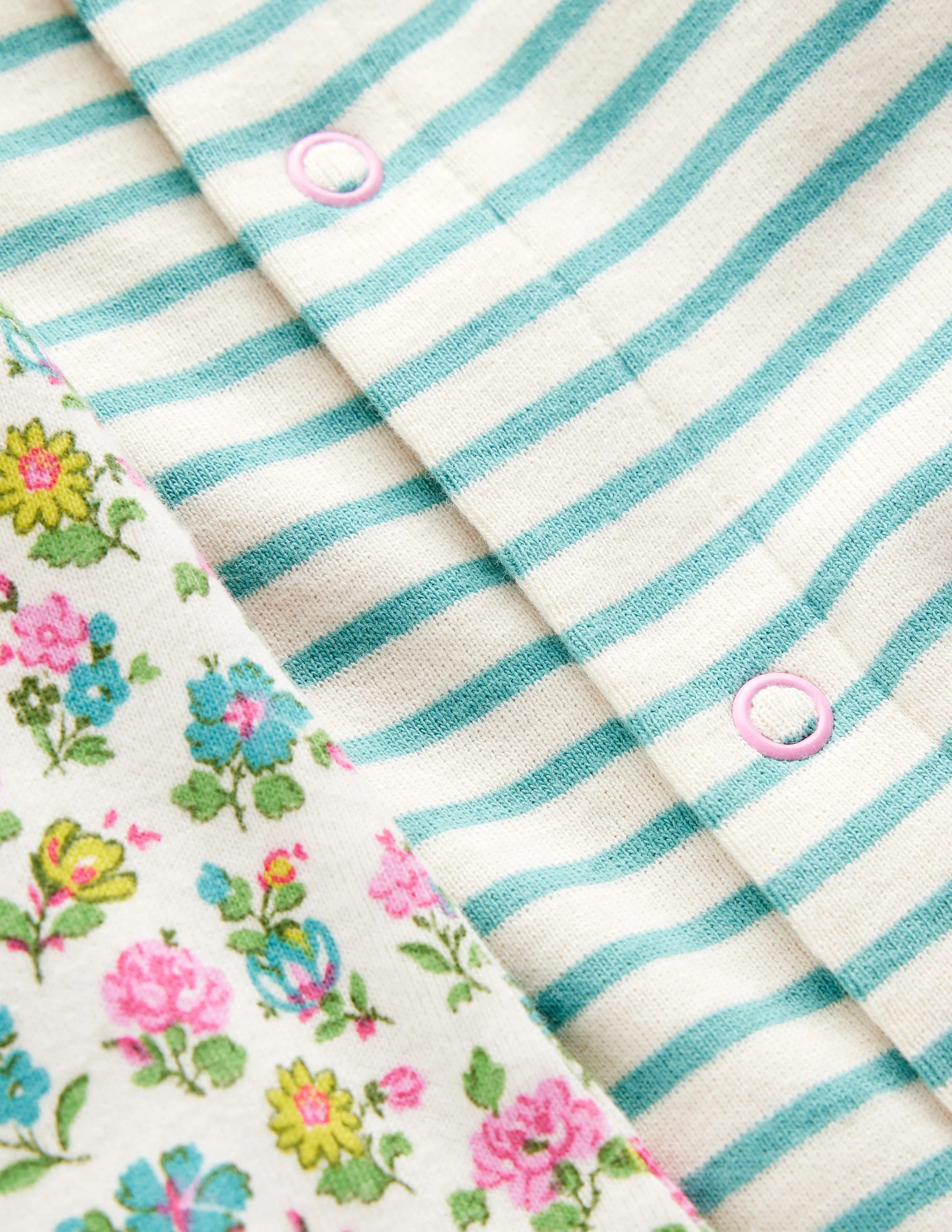 Girls Twin Pack Rompers-Vanilla White Floral Bouquet - Image 3