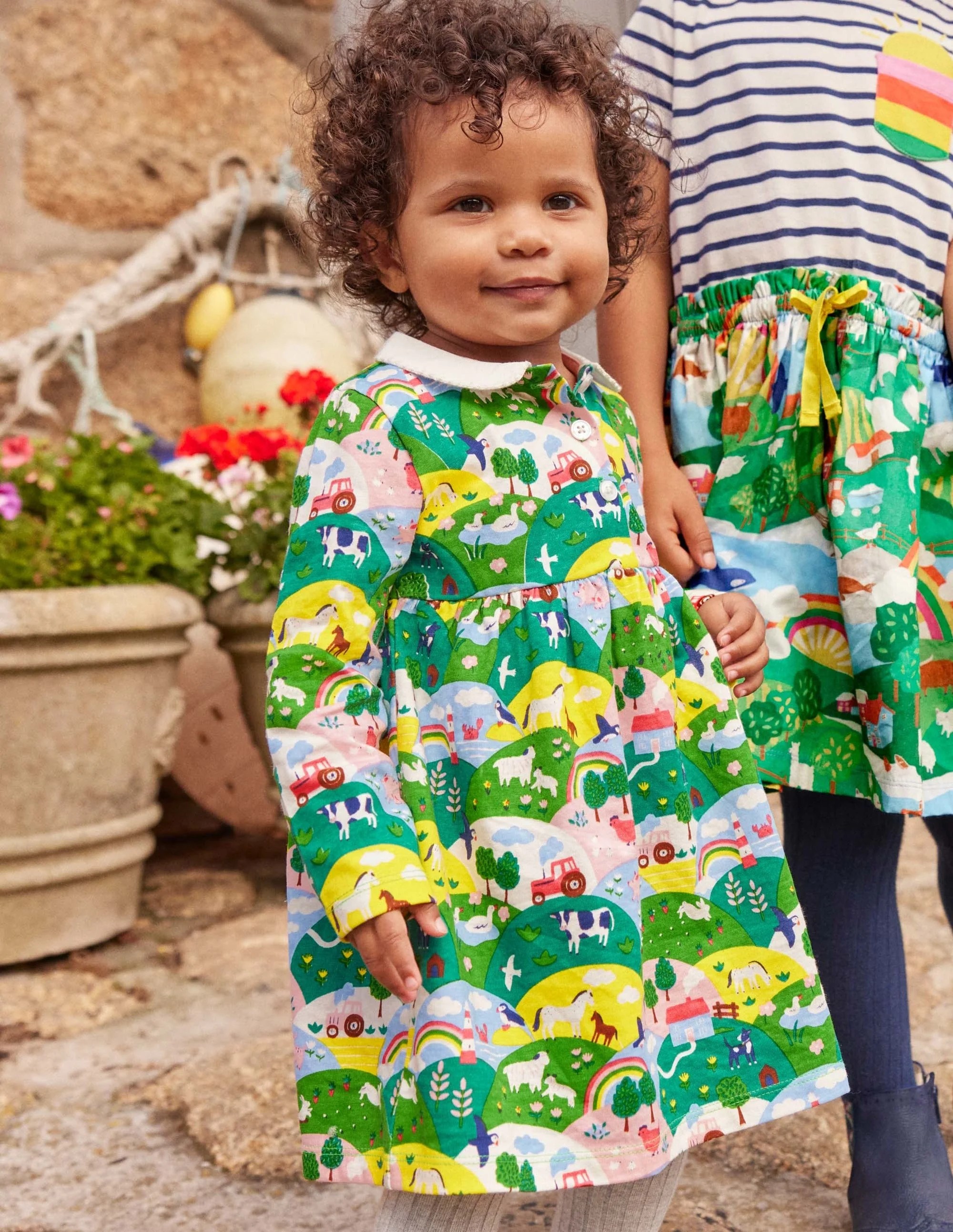 Jersey Collared Dress-Multi Coastal Farm - Image 4