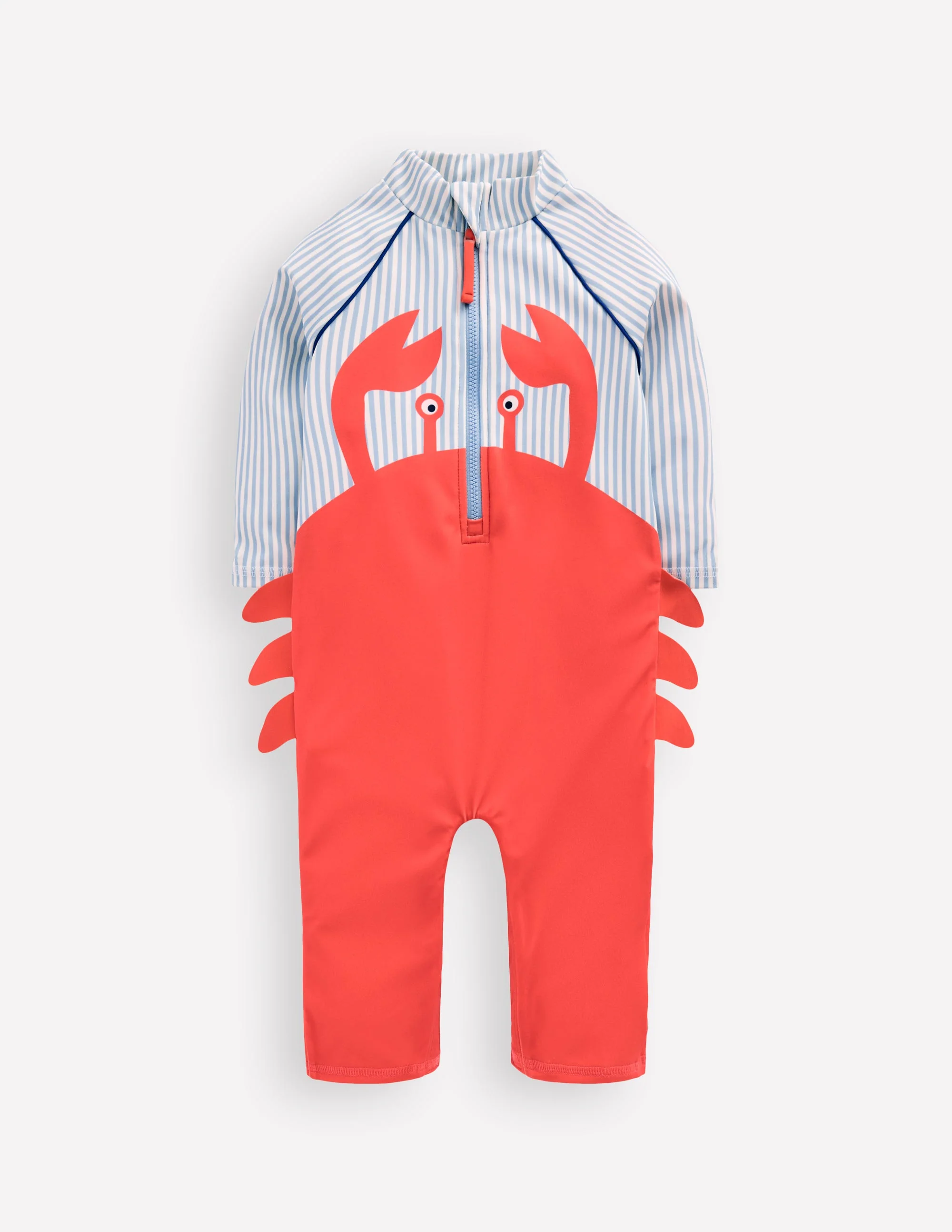 Logo Sun Safe Surfsuit-Glacier Blue Crab