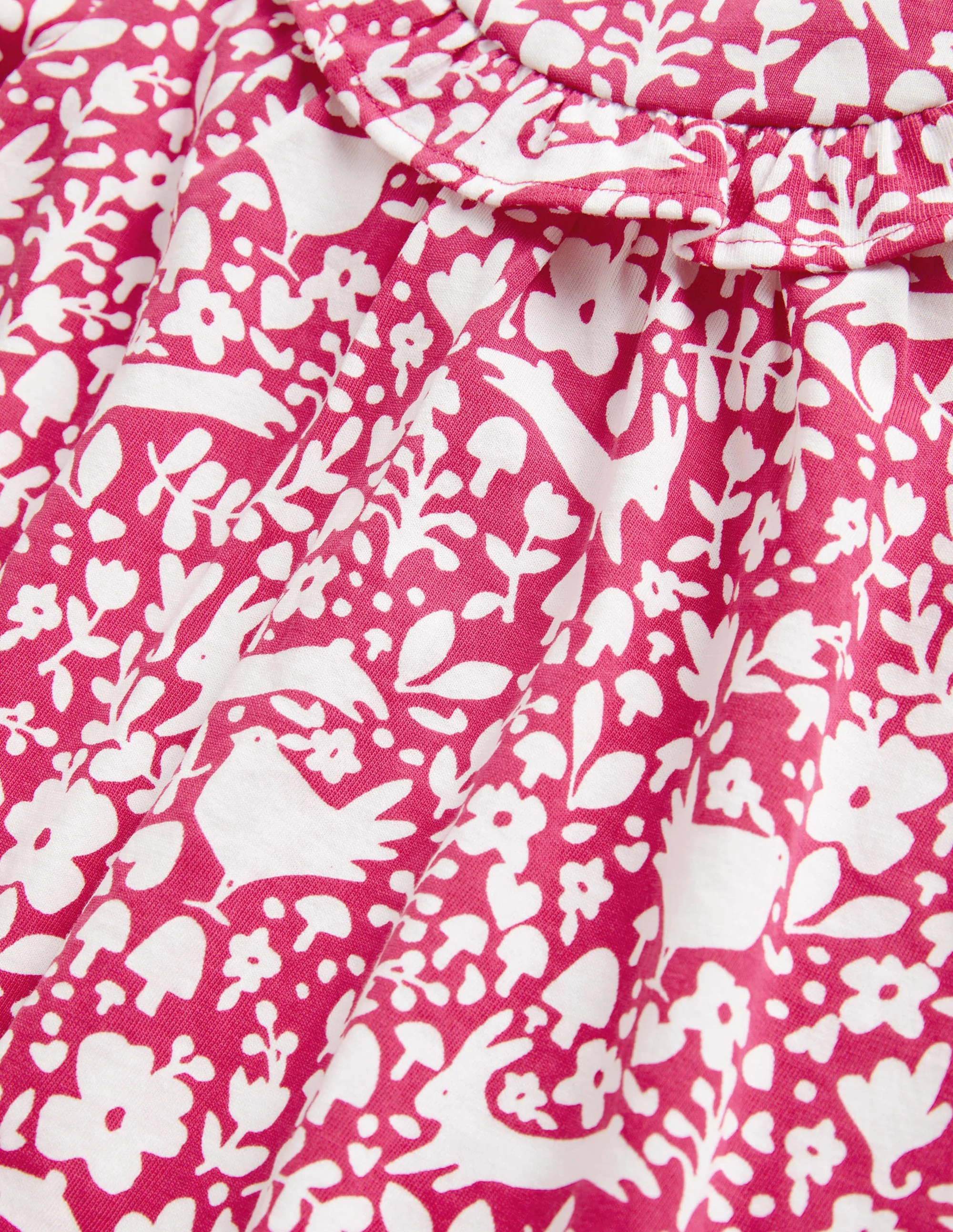 Printed Long Sleeve Dress-Sweet Pink Woodland - Image 3