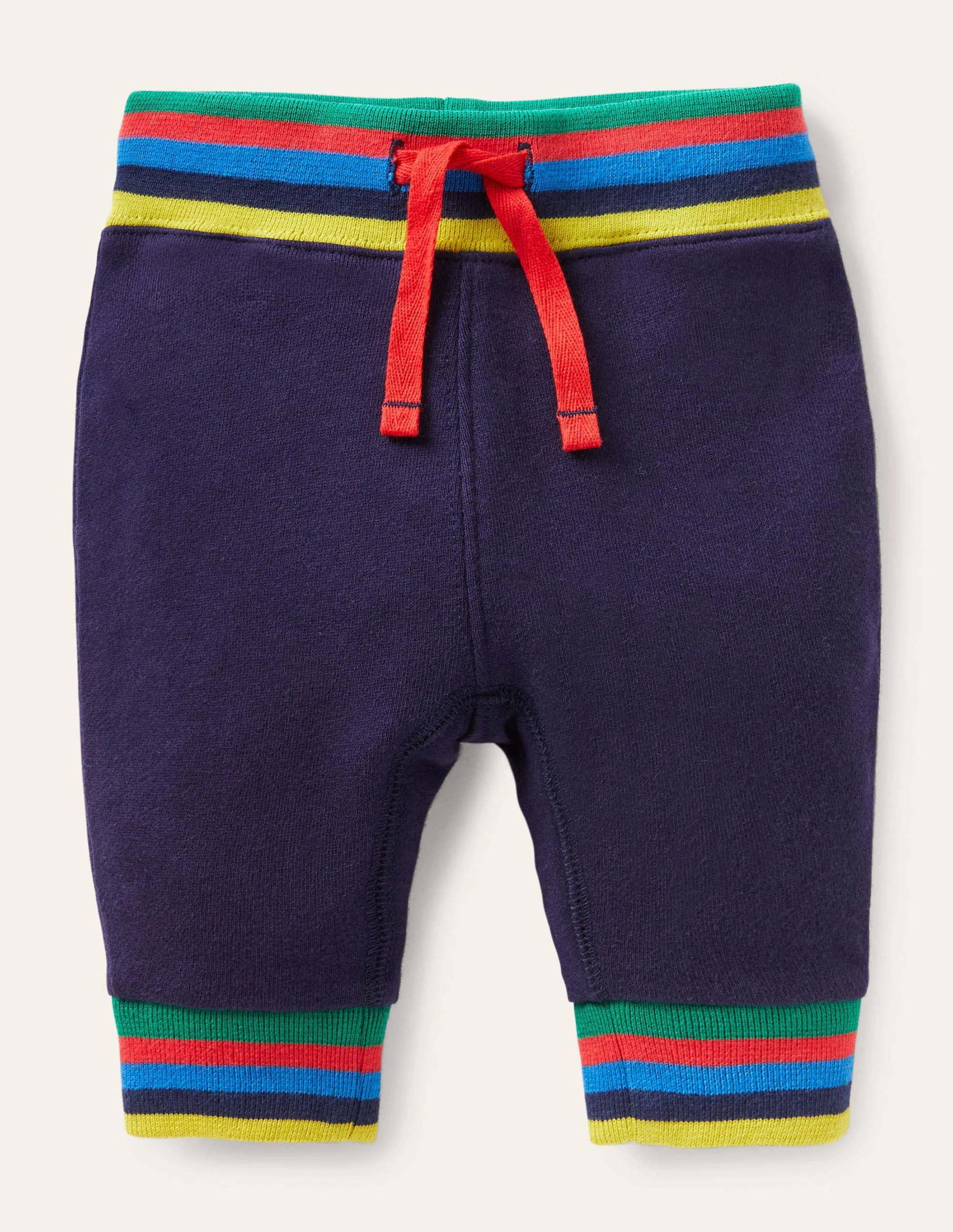 Rainbow Rib Jersey Bottoms-Starboard Blue