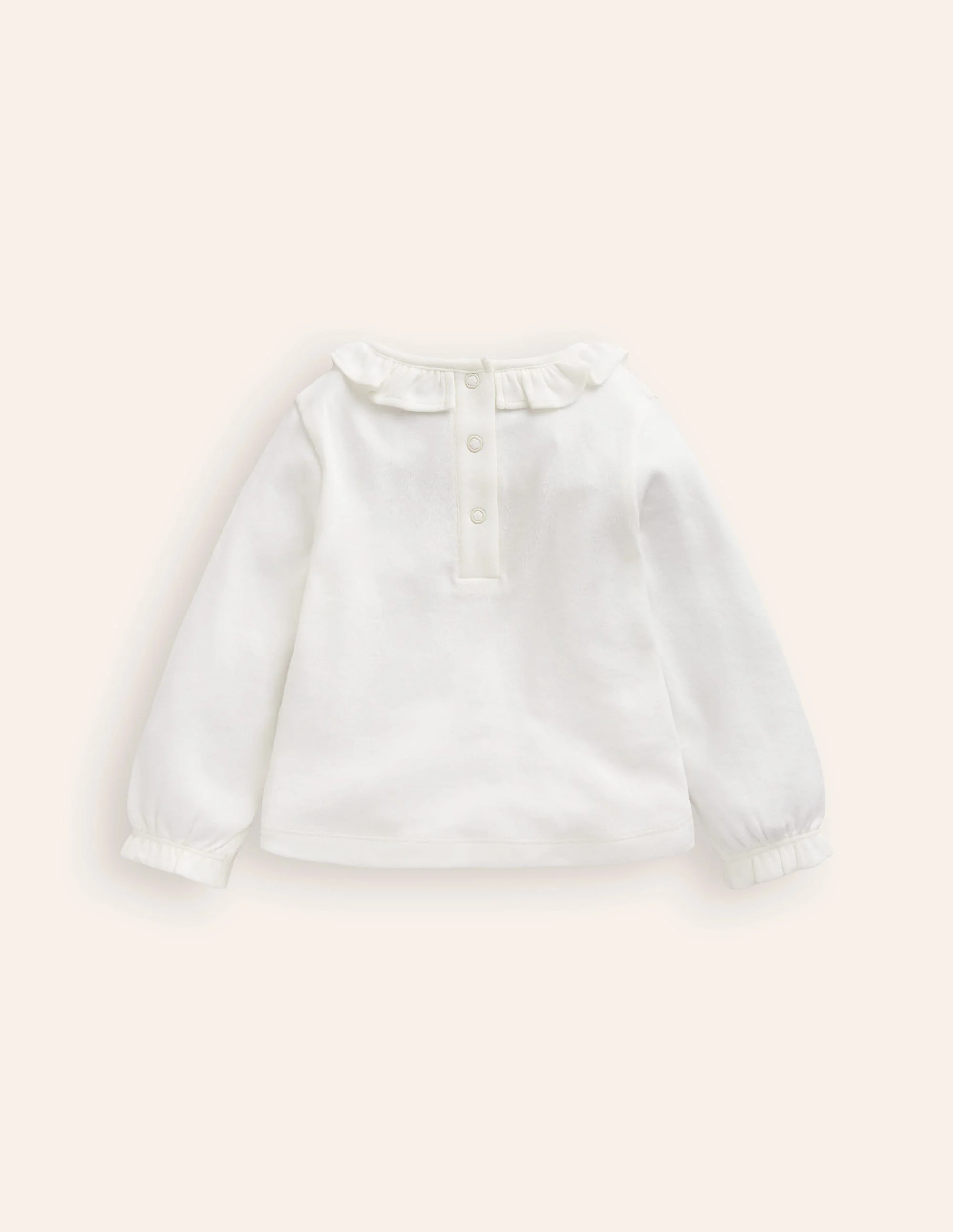 Ruffle neck T-shirt-Ivory Mice - Image 2