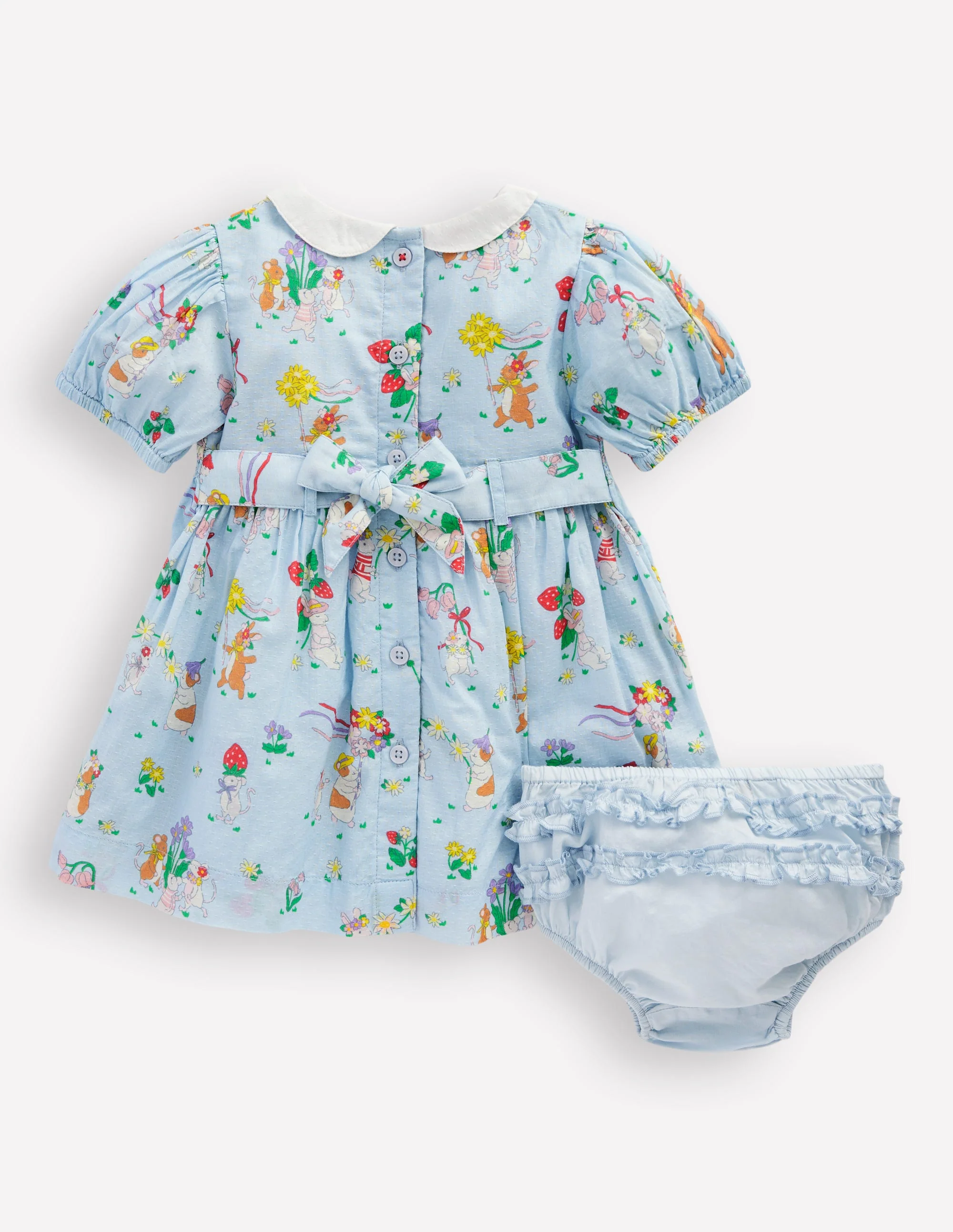 Traditional Smock Dress-Niagara Mist May Day - Image 2