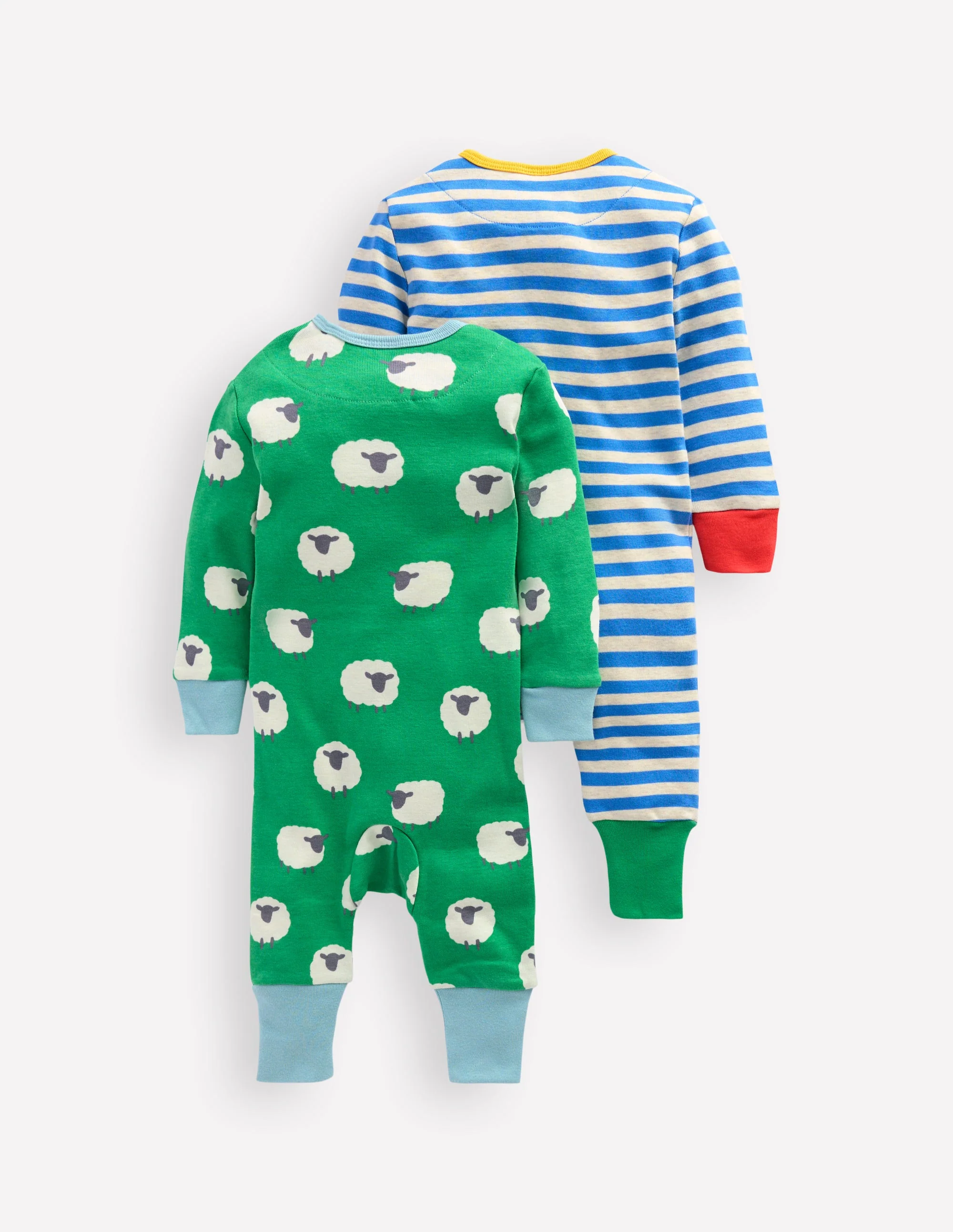Twin Pack Rompers-Sapling Green Sheep - Image 2