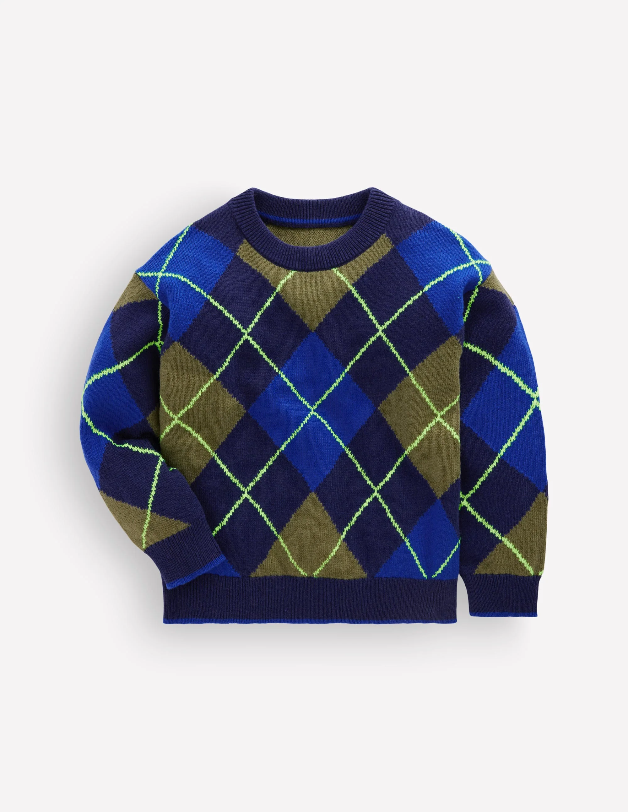 Argyle Jumper-College Navy