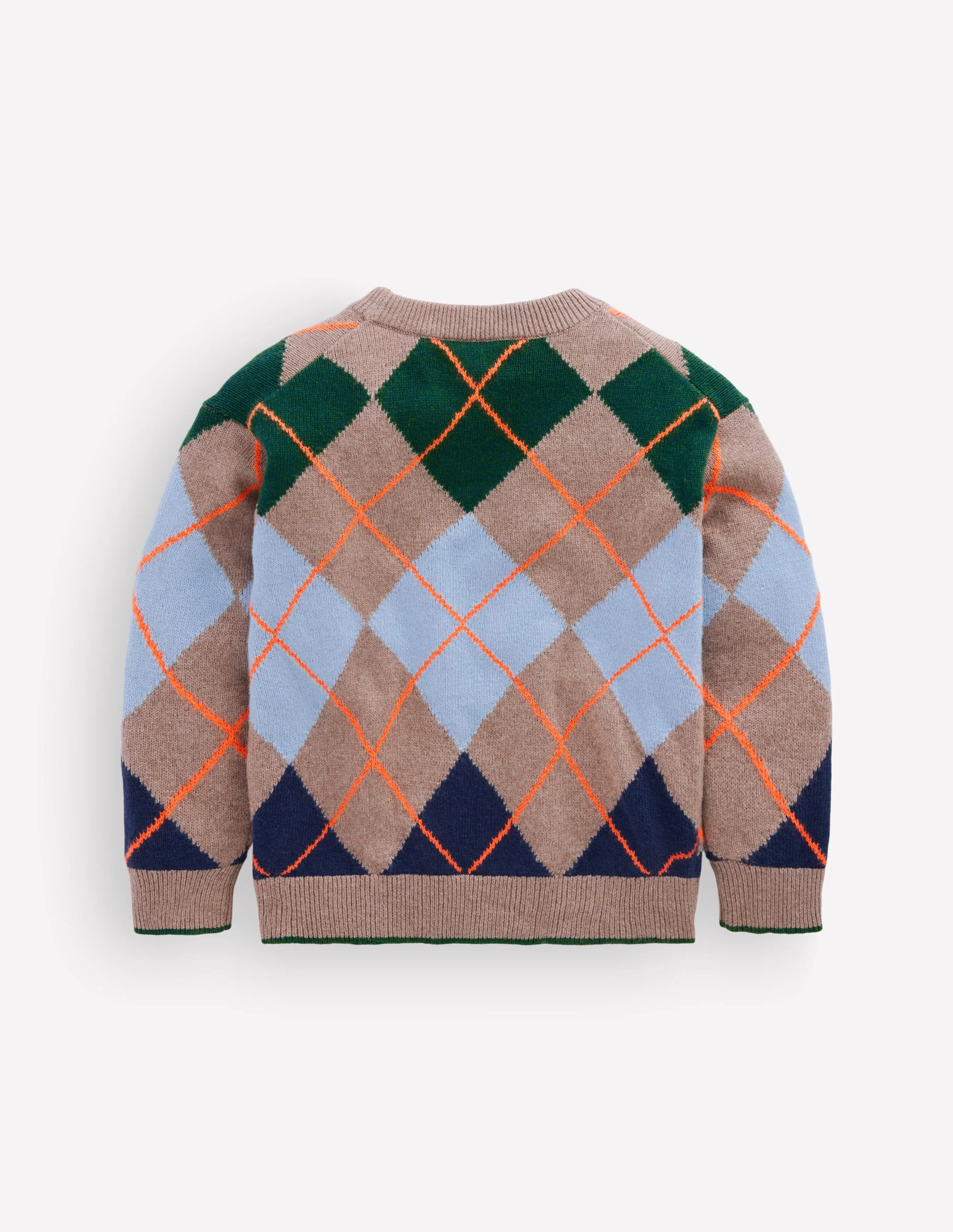 Argyle Jumper-Stone Melange - Image 2