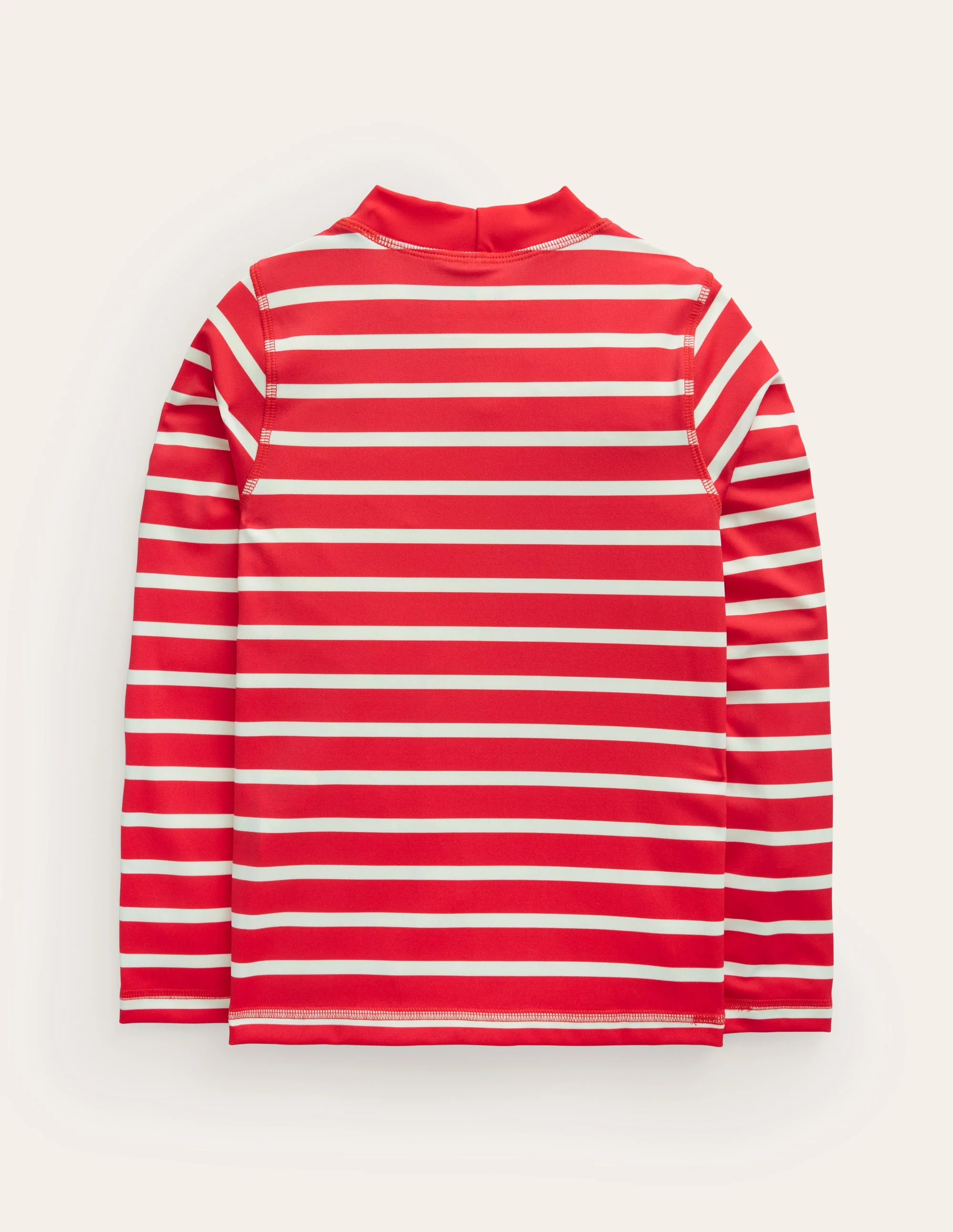 Breton Rash Vest-Red/ Ivory Stripe - Image 2