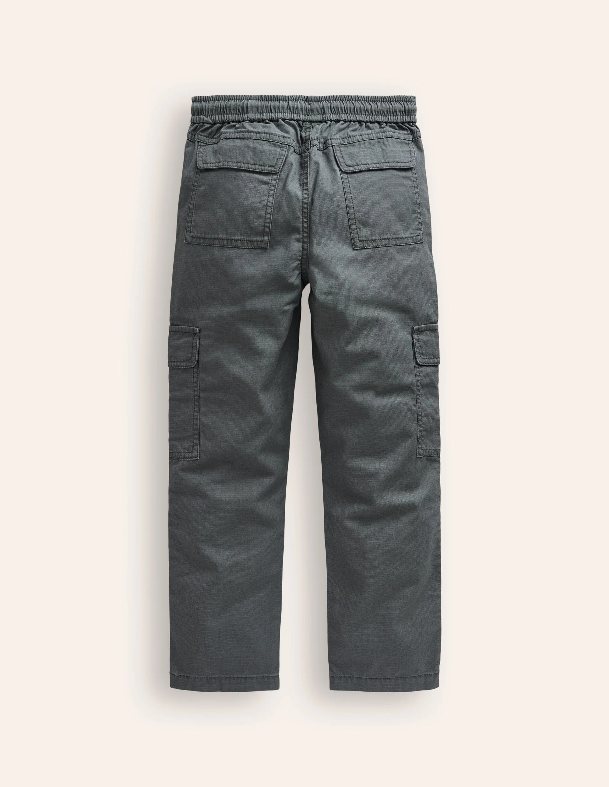 Cargo Pull On Trousers-Grey - Image 2