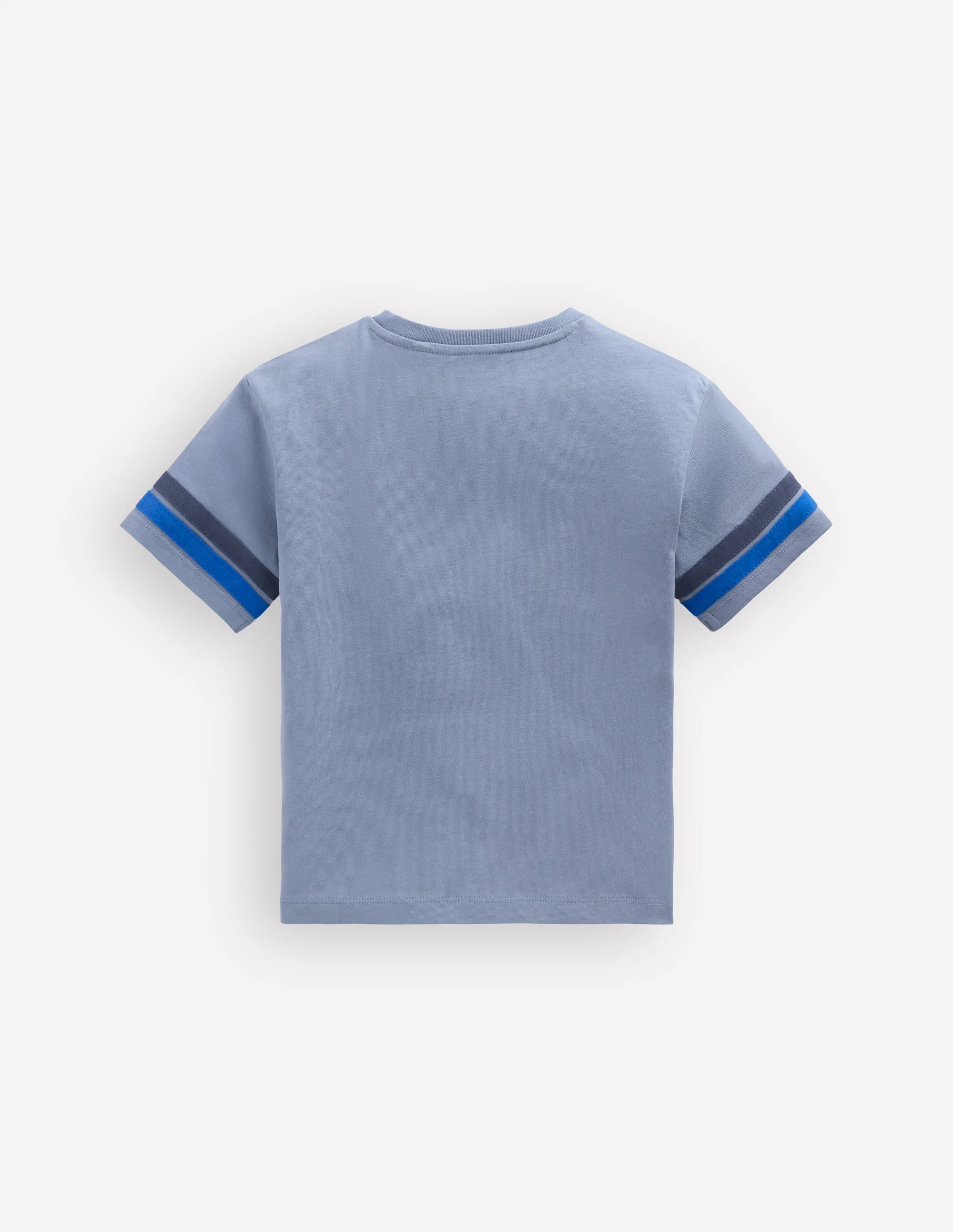 Colour Block Printed T-shirt-French Blue Tractor - Image 2