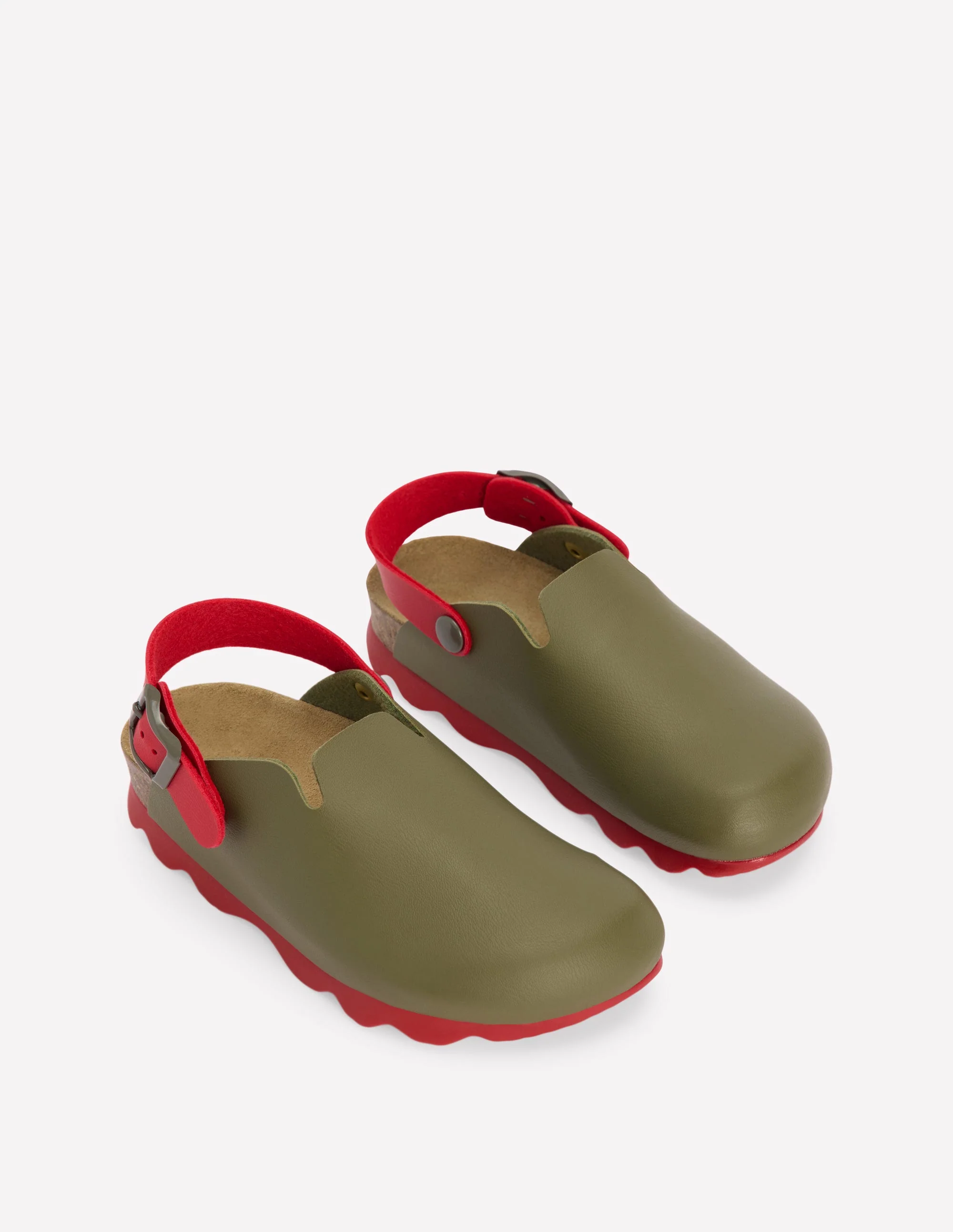 Colourblock Clogs-Bottle Green - Image 2