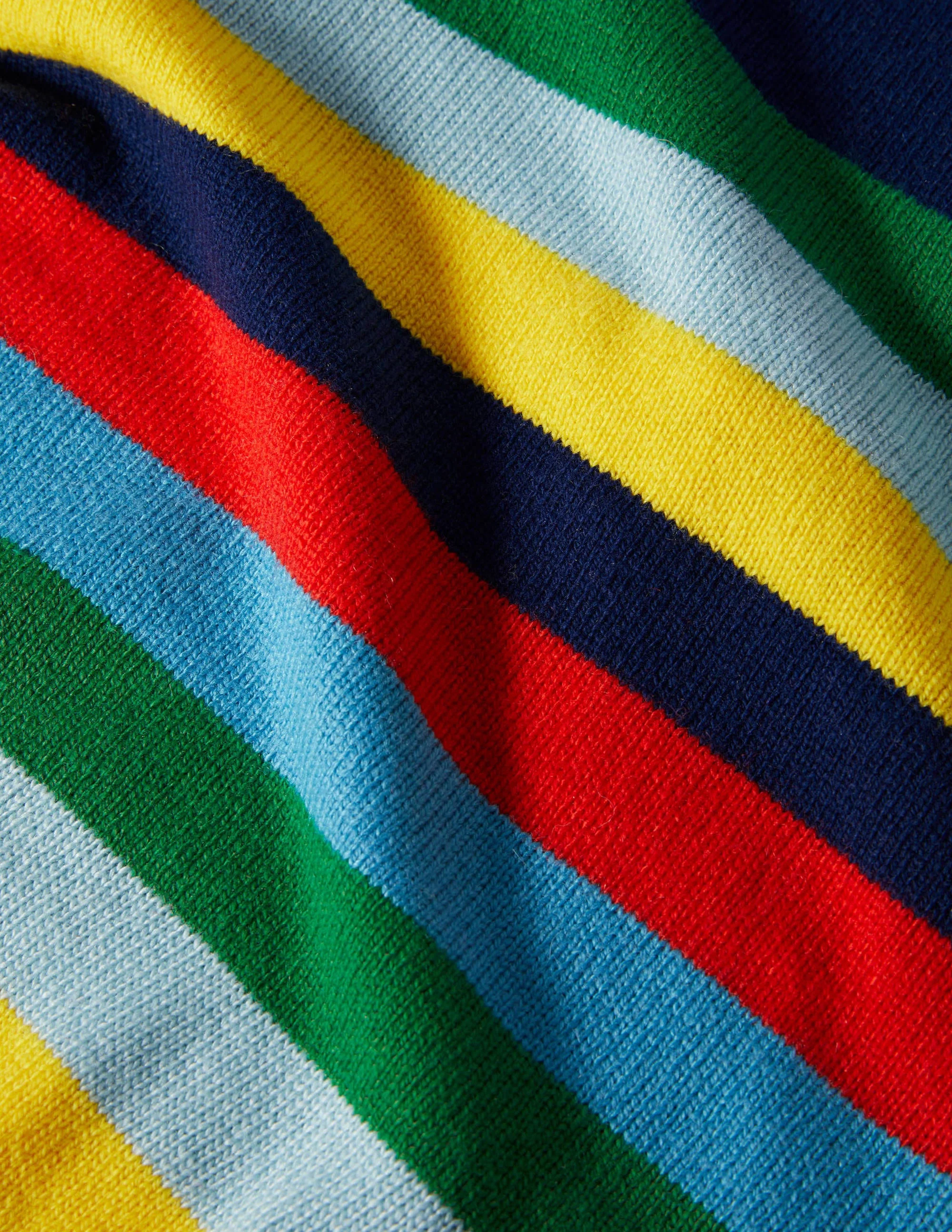 Colourblock Crew Jumper-College Navy/Rainbow - Image 3