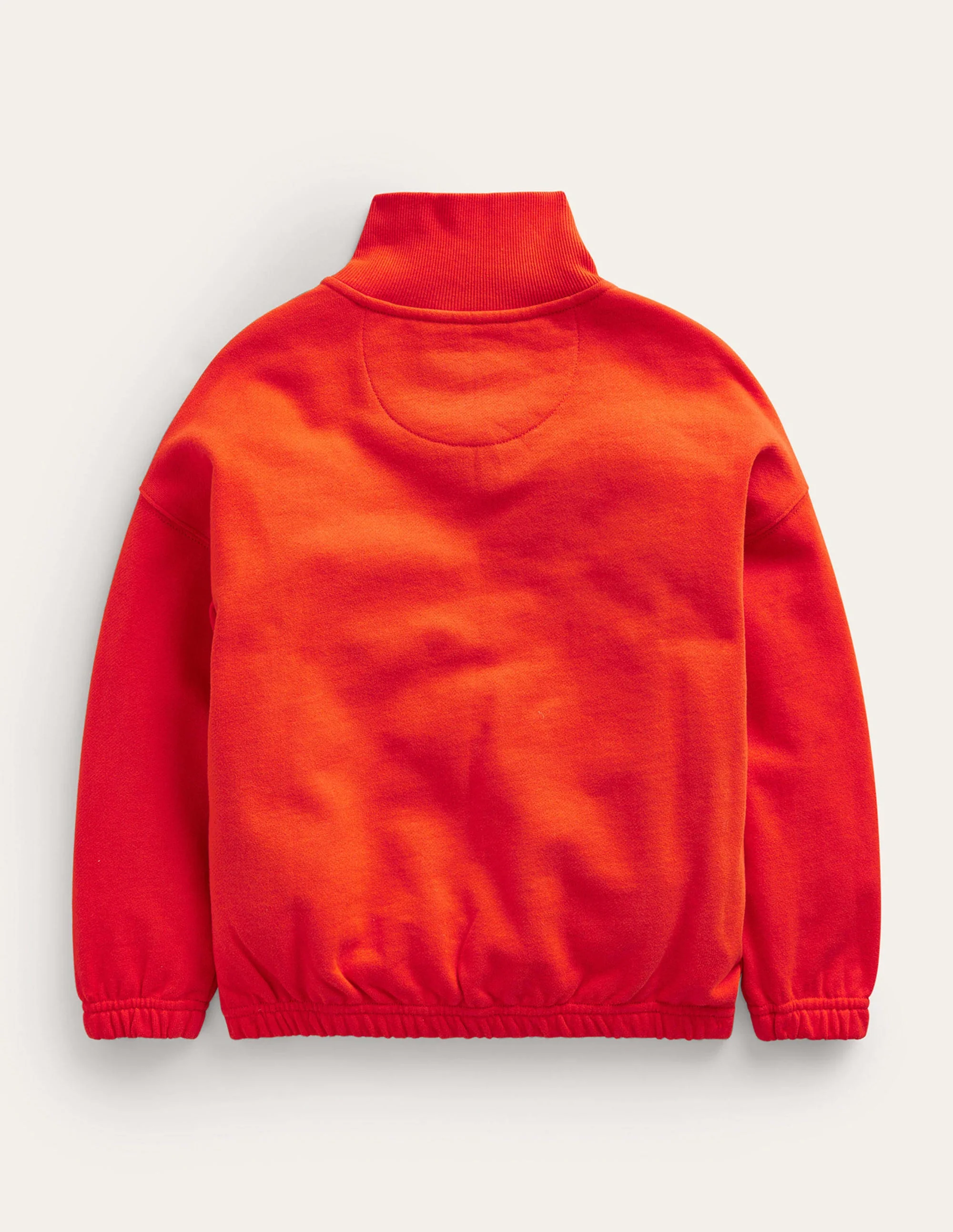 Colourblock Half Zip Sweat-Dahlia Red - Image 2