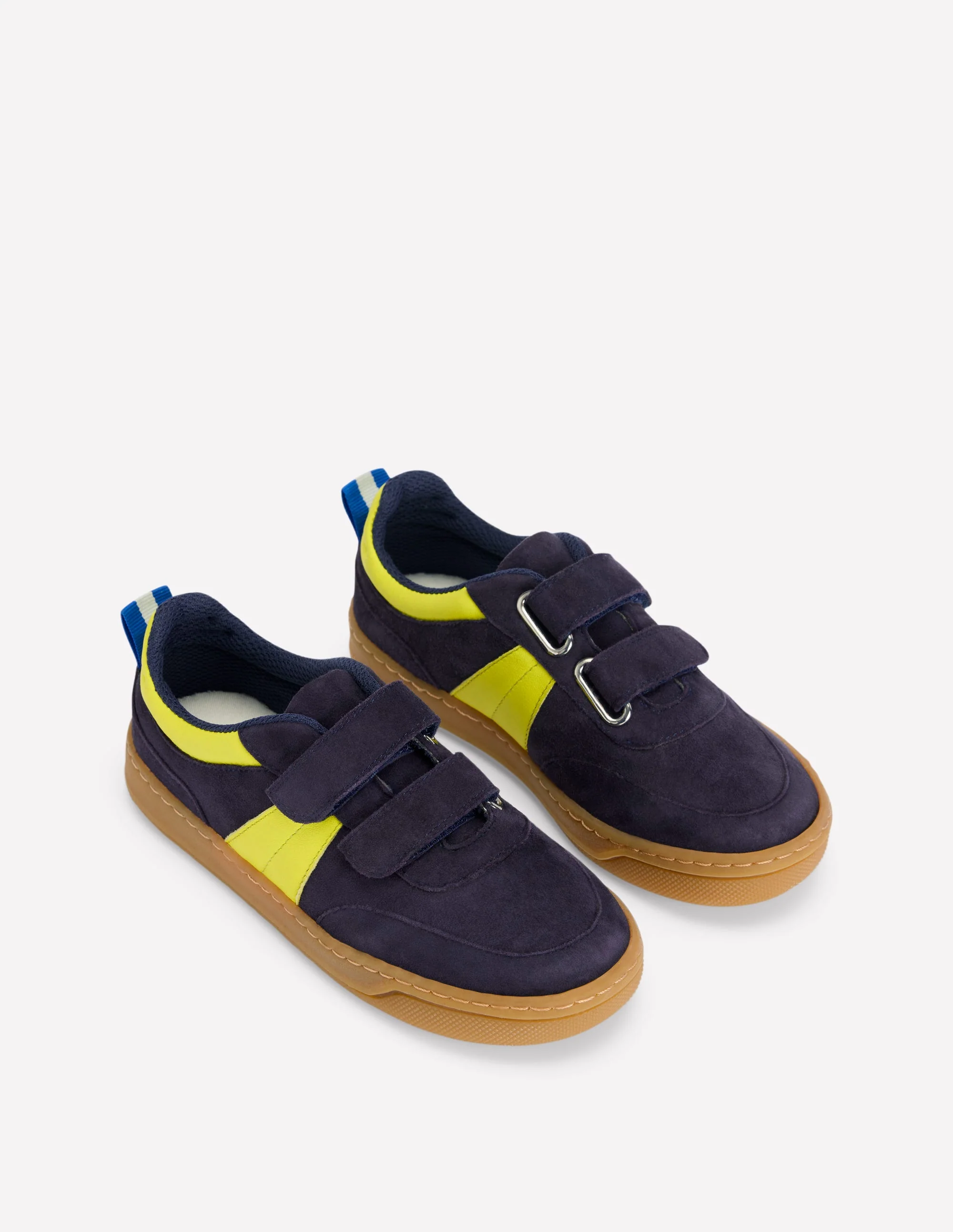 Colourblock Low Tops-College Navy/Neon - Image 2