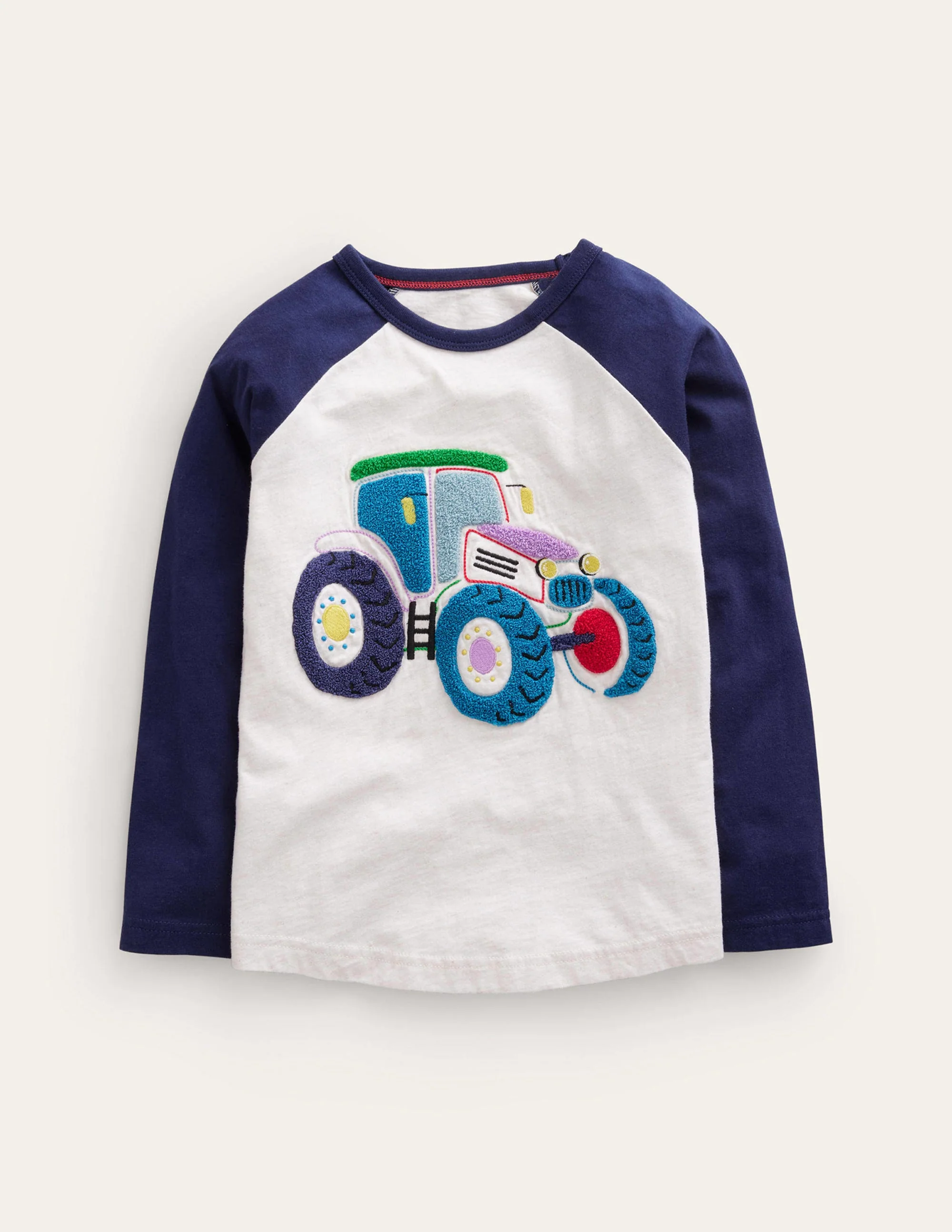 Colourblock Tractor T-shirt-Oatmeal Tractor