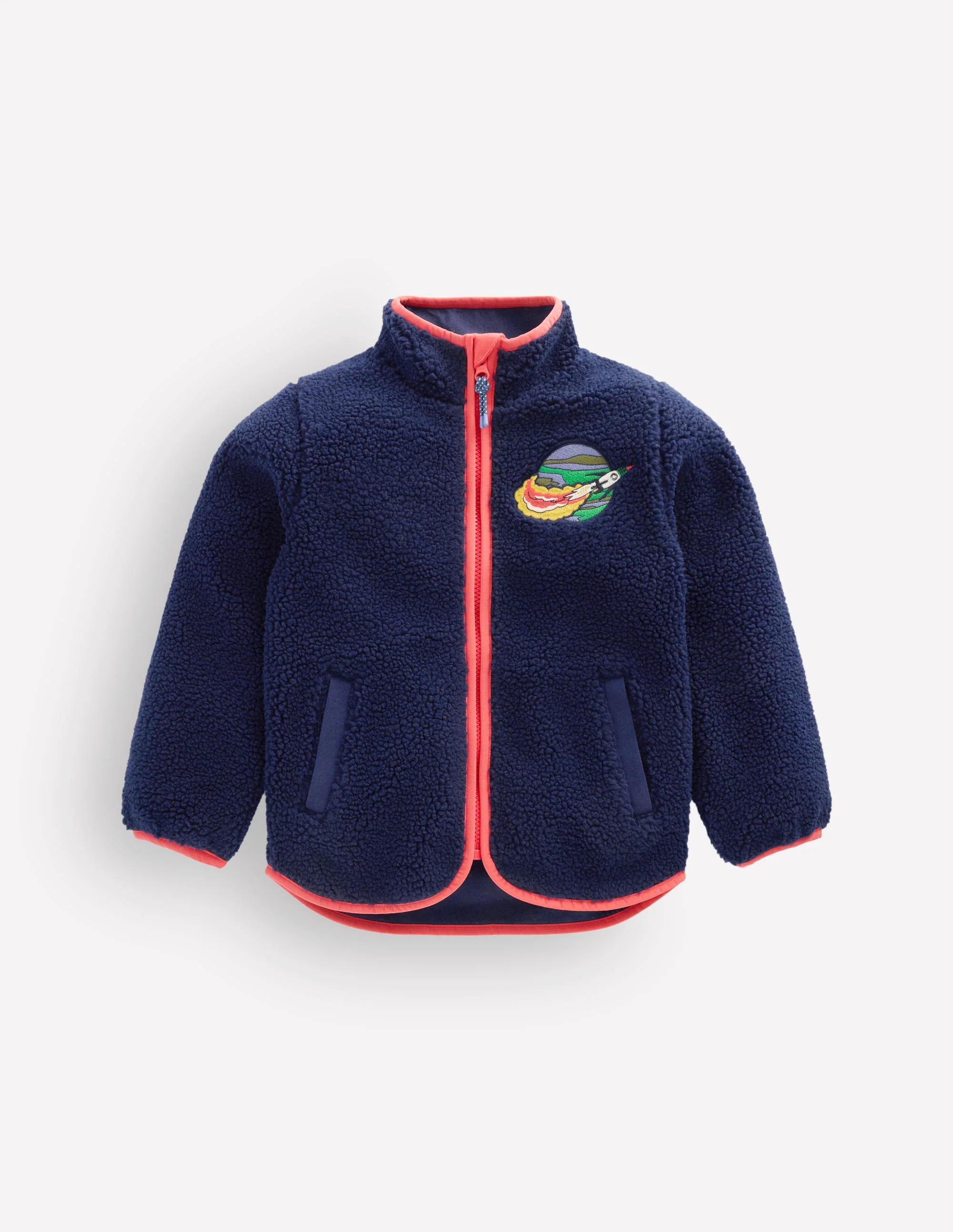 Cosy Borg Jacket-College Navy Space - Image 4