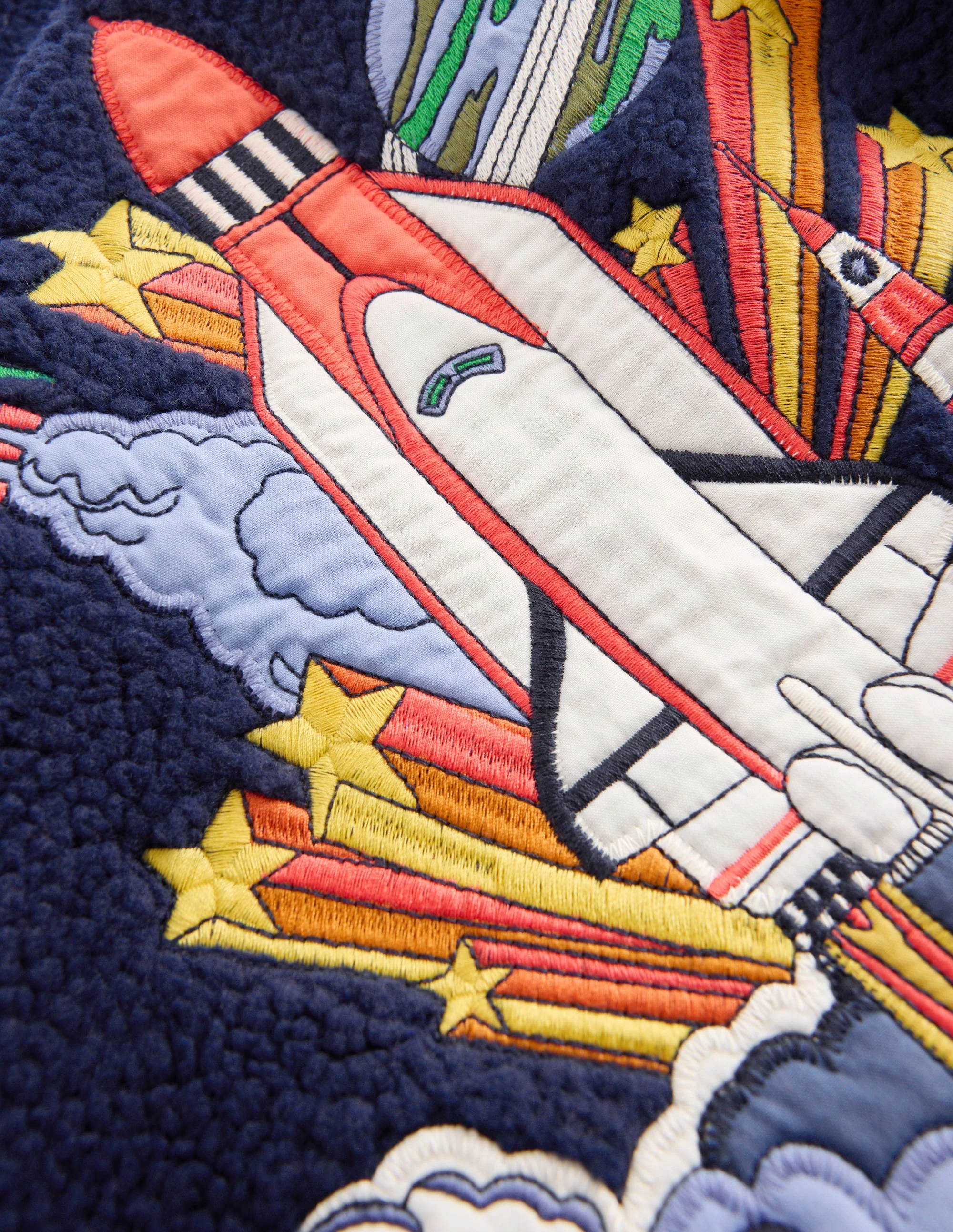 Cosy Borg Jacket-College Navy Space - Image 6