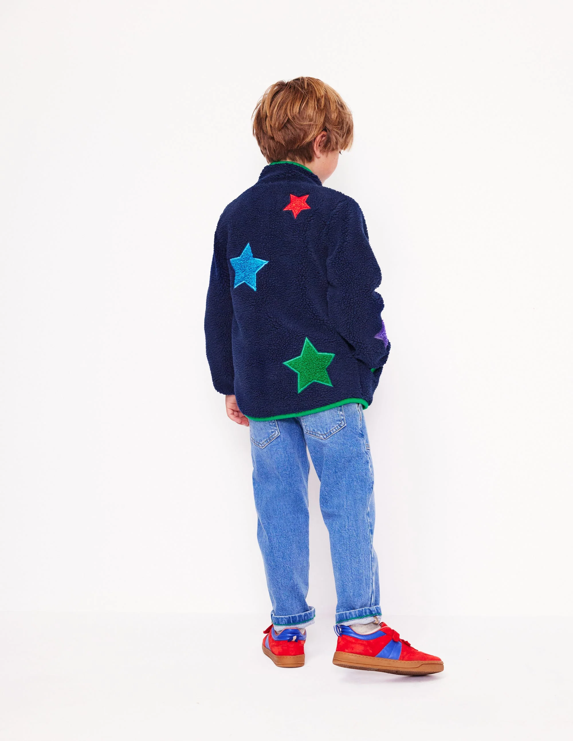 Cosy Borg Jacket-College Navy Star - Image 2