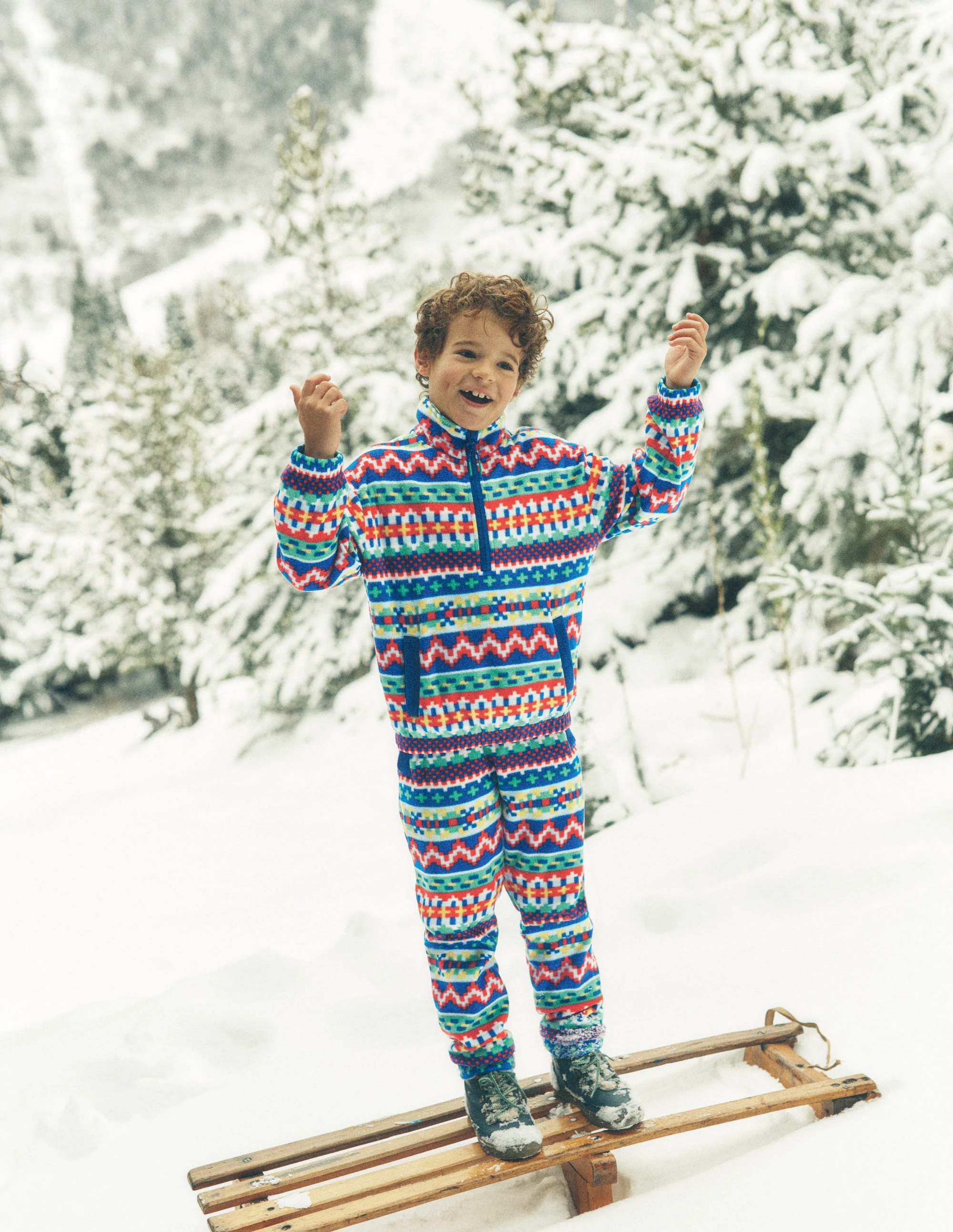 Cosy Geometric Joggers-Multi Jacquard - Image 4