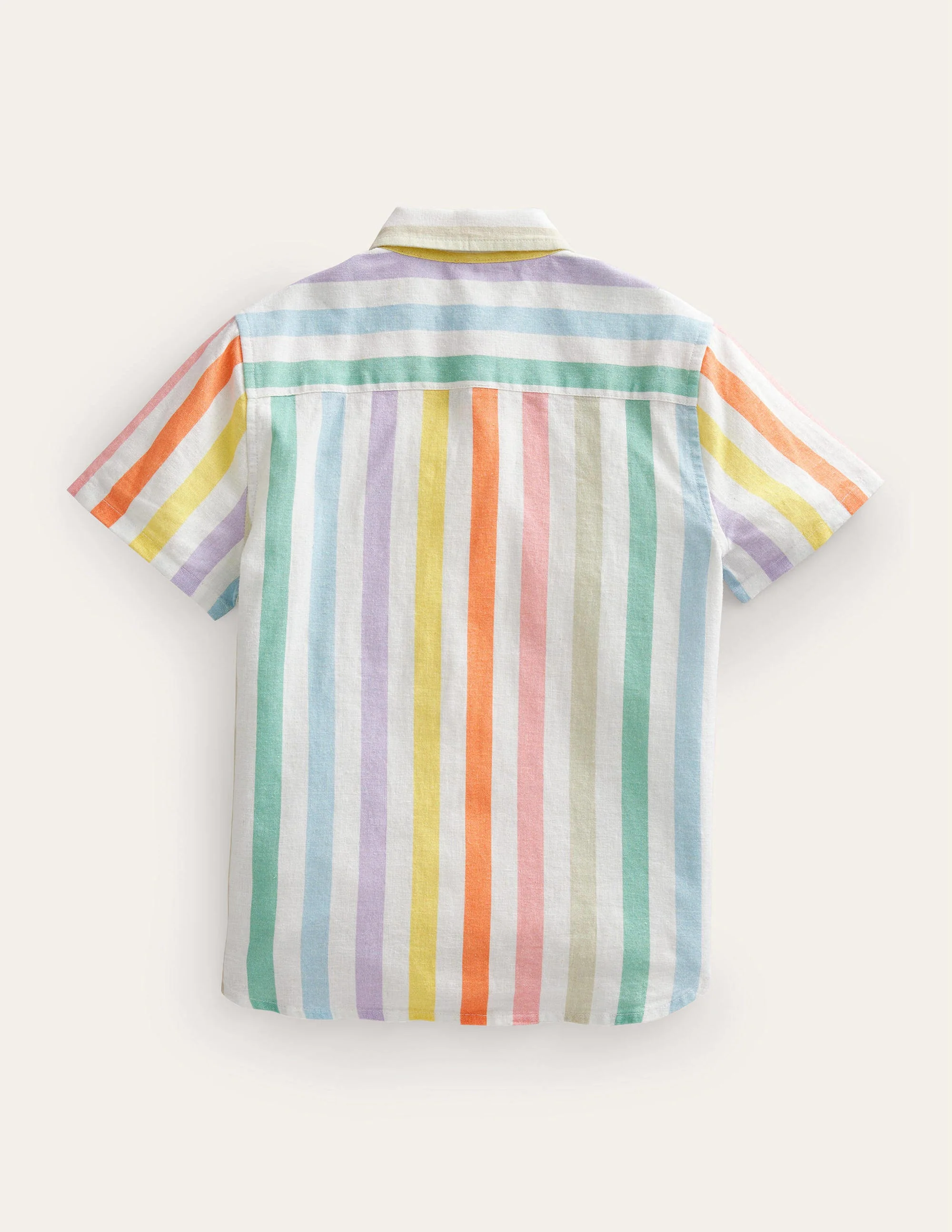 Cotton Linen Shirt-Buttercup and Csarite Rainbow - Image 2