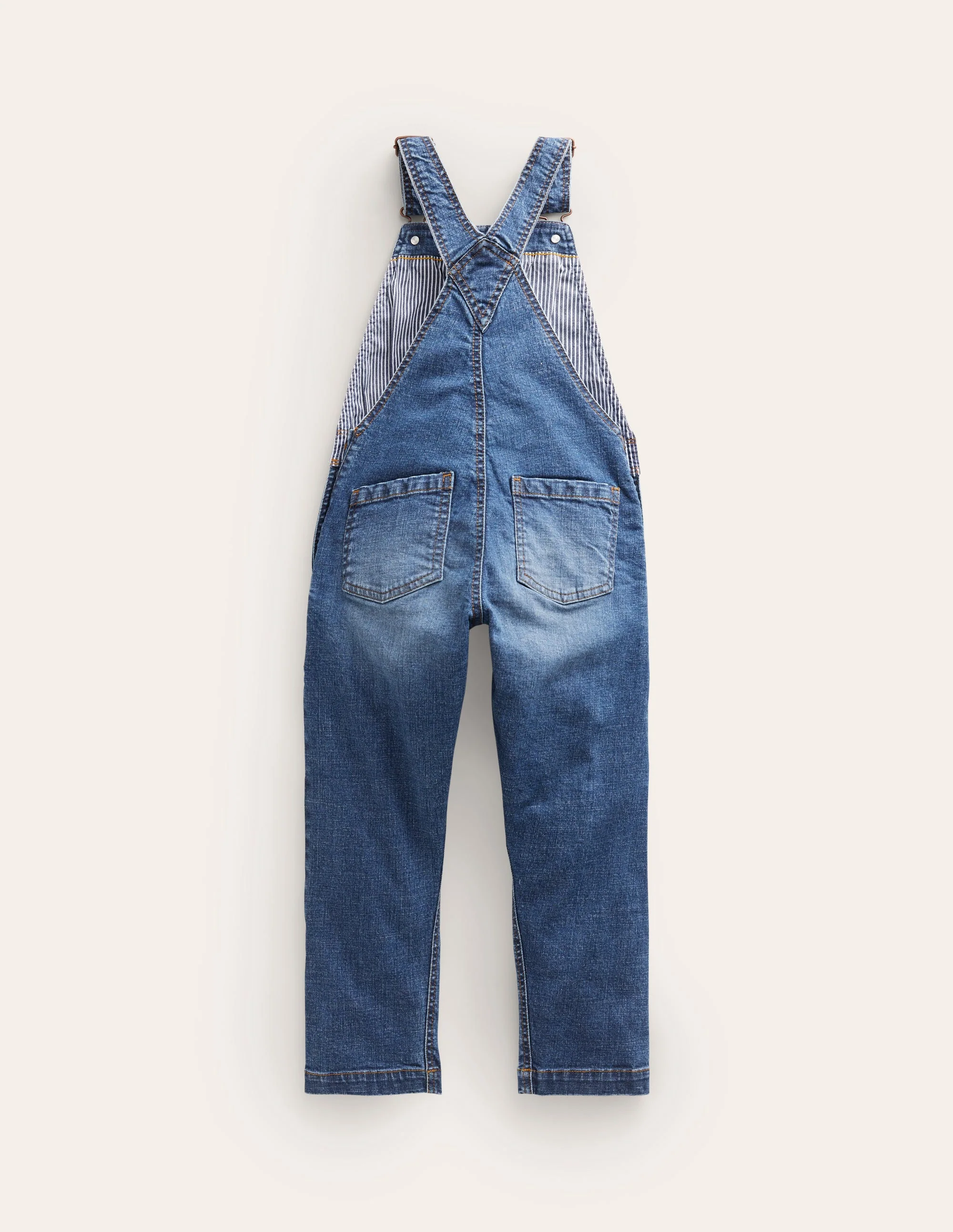 Denim Dungarees-Mid Denim - Image 2