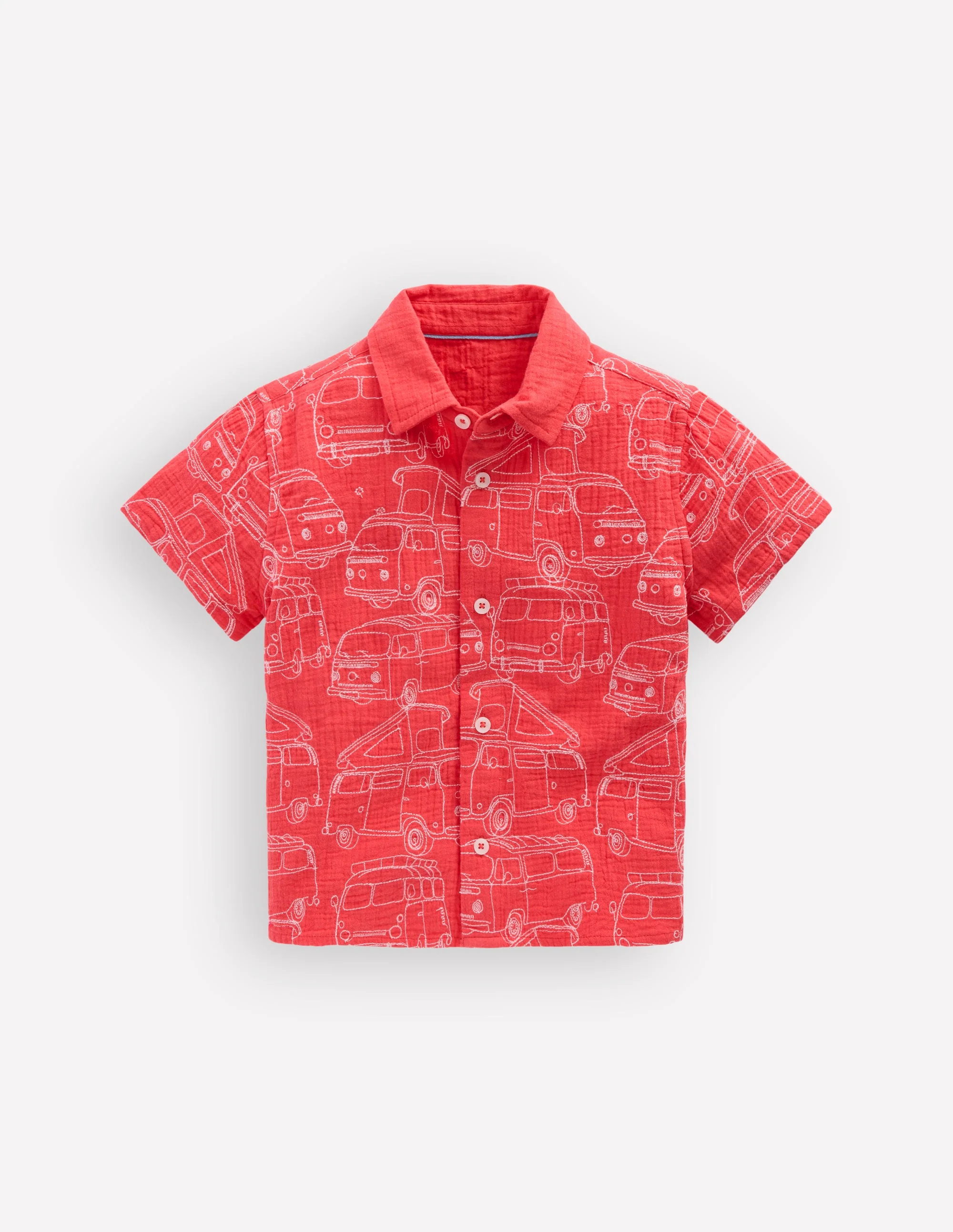Double Cloth Shirt-Cayenne Embroidery - Image 2