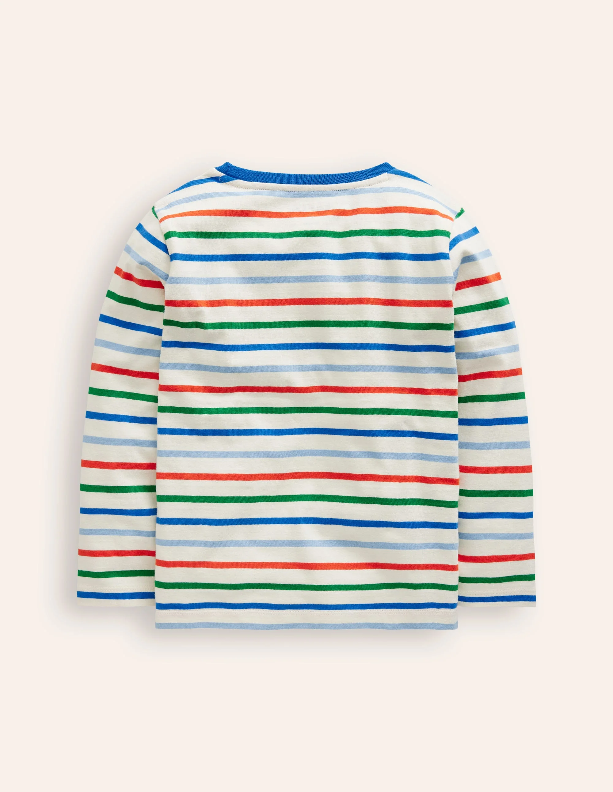 Everyday Breton T-Shirt-Greek Blue/Firecracker Red - Image 2