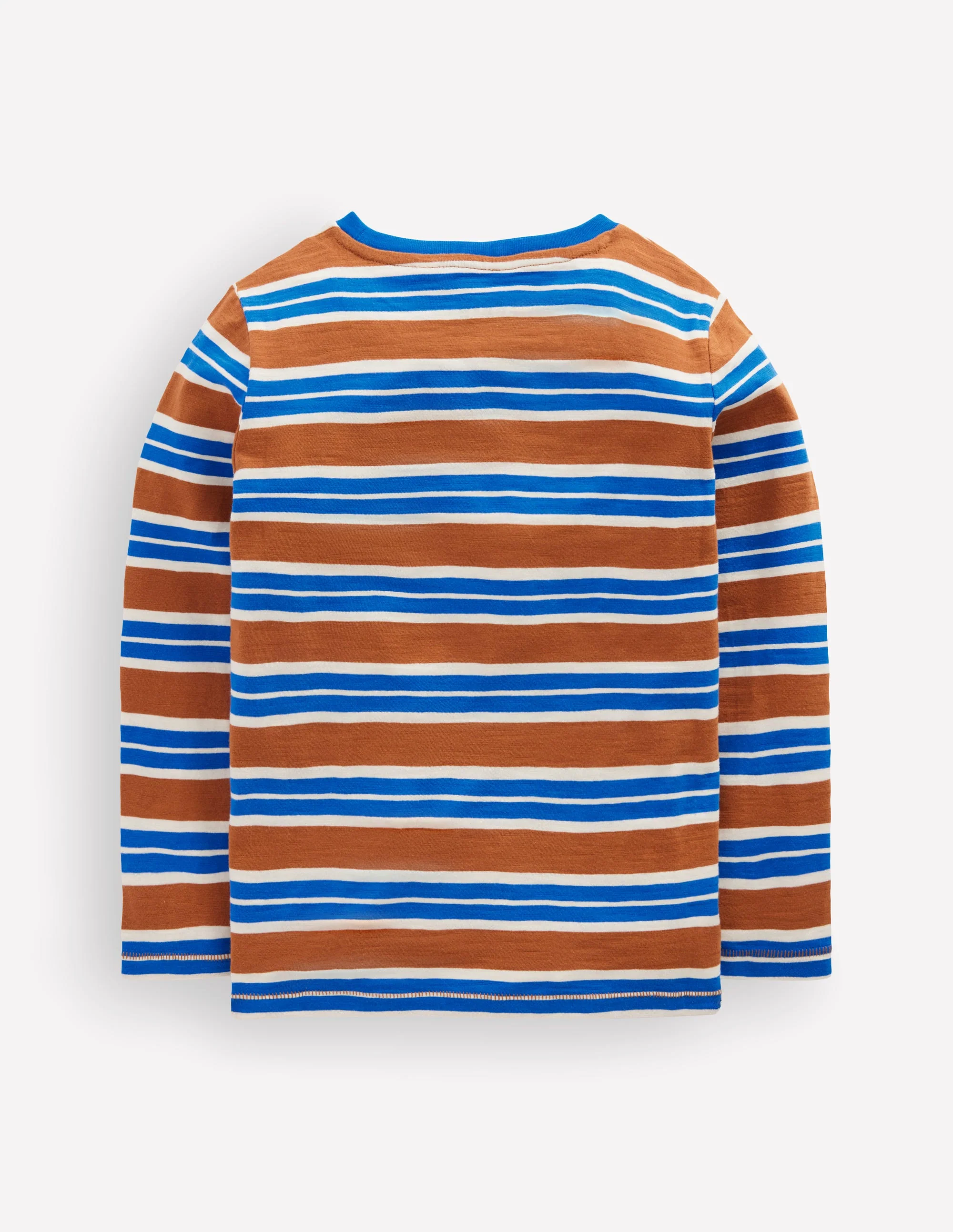 Everyday Long Sleeve T-Shirt-Brown / Gallery Blue - Image 3