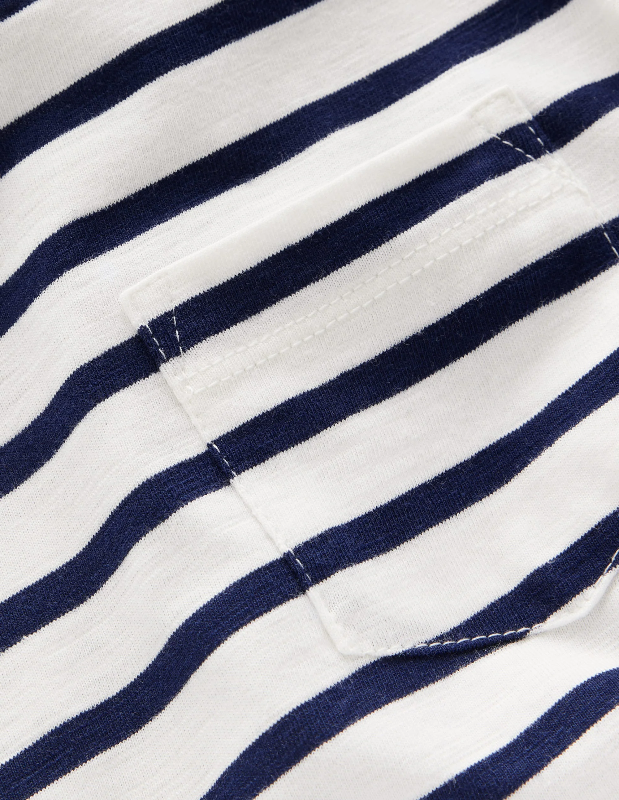 Everyday Long Sleeve T-Shirt-Soft Ivory/ College Navy - Image 3