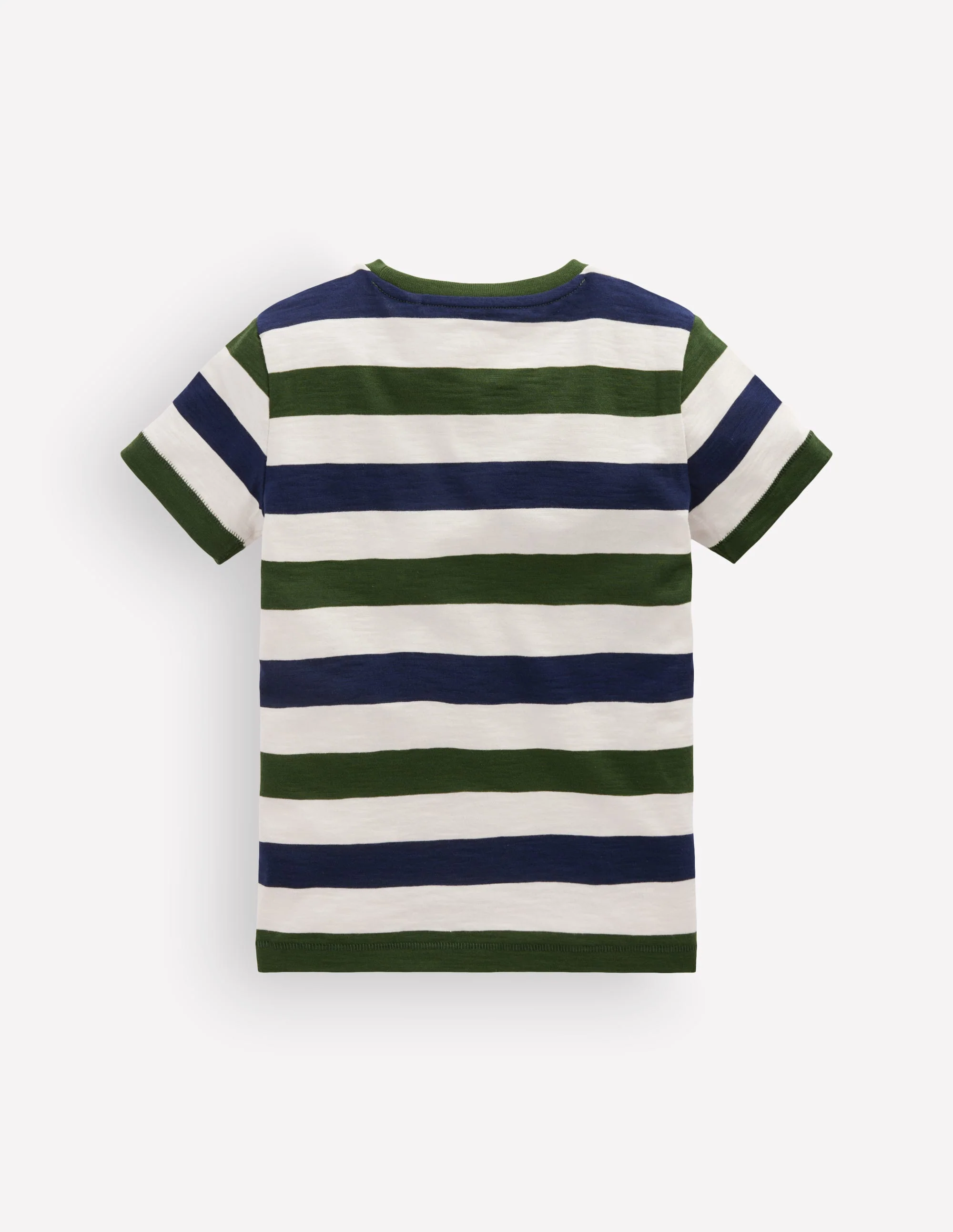 Everyday Short Sleeve T-Shirt-Green and Blue Stripe - Image 2