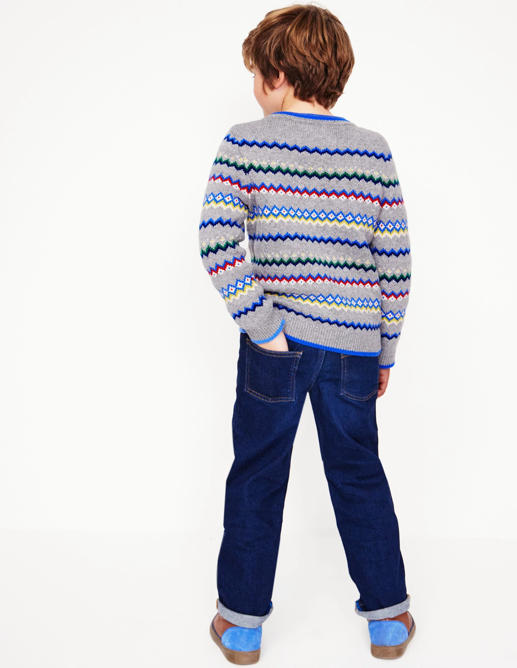 Fair Isle Jumper-Grey Marl - Image 3