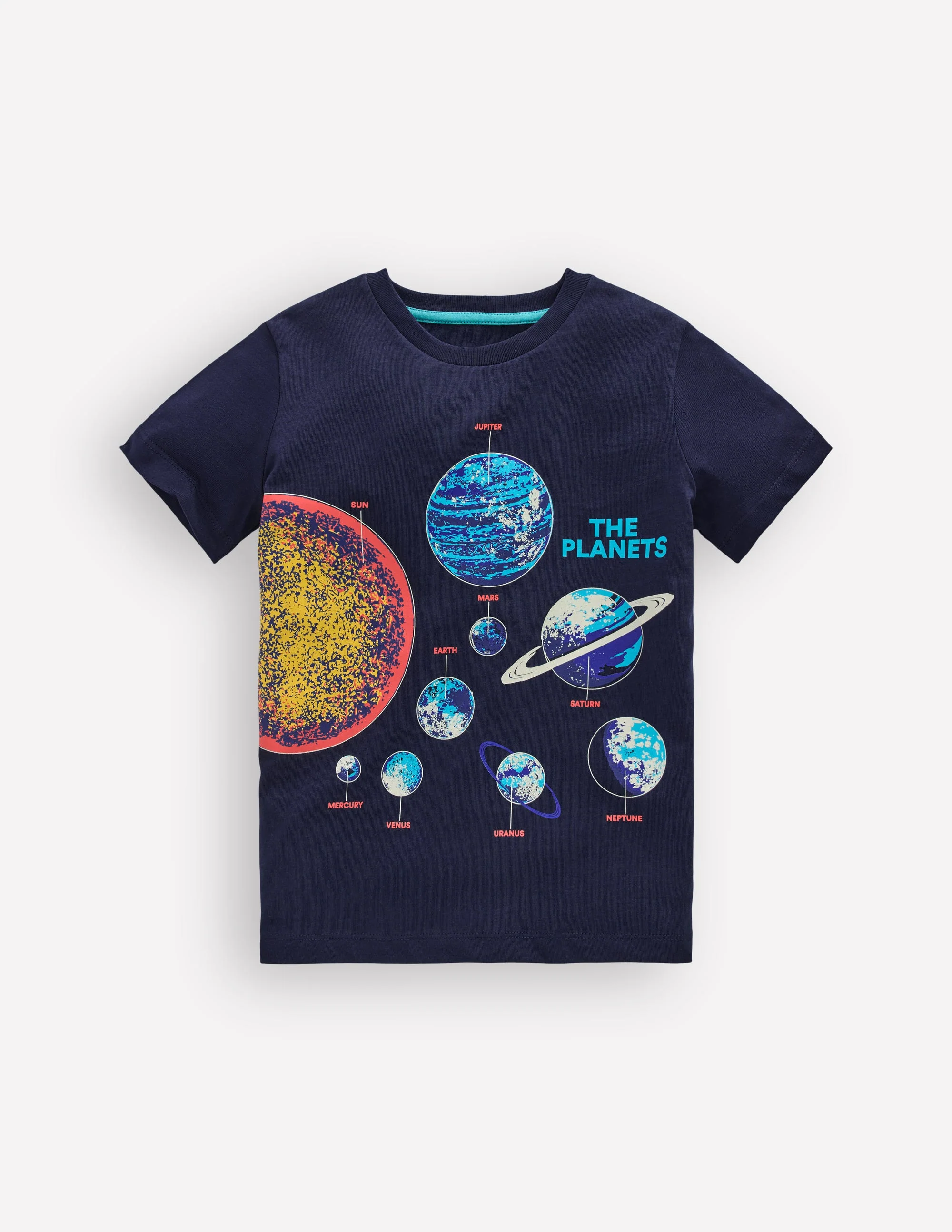 Glow-In-The-Dark T-shirt-Dark Blue Space