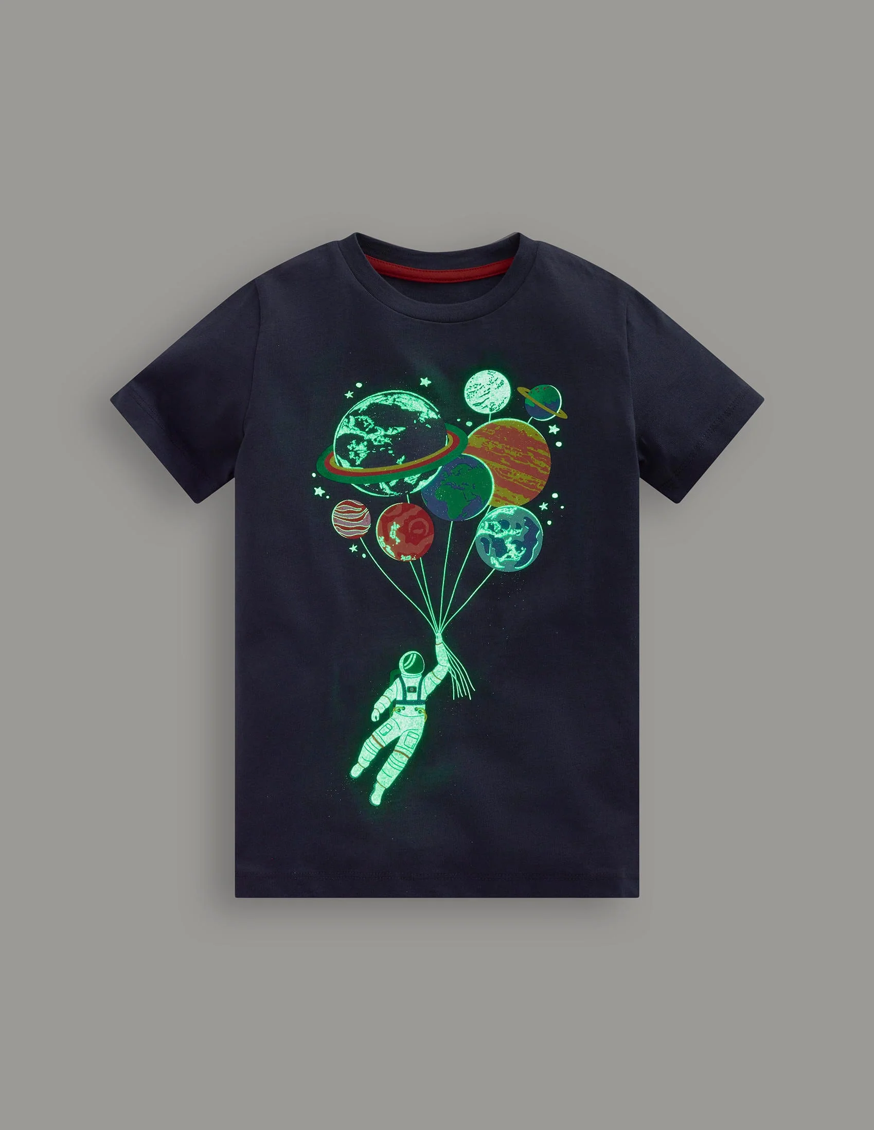 Glow-In-The-Dark T-shirt-Robot Blue Spaceman Planets - Image 4