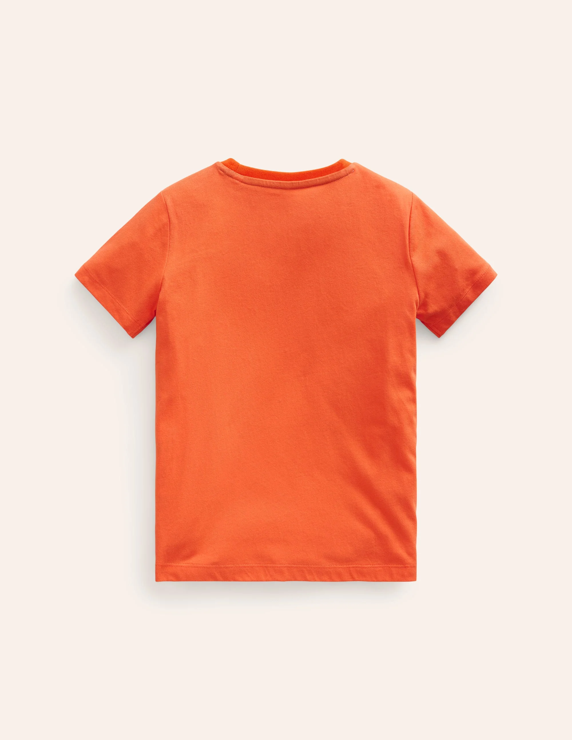 Glow Textured Fact T-Shirt-Fire Opal Orange Volcano - Image 2