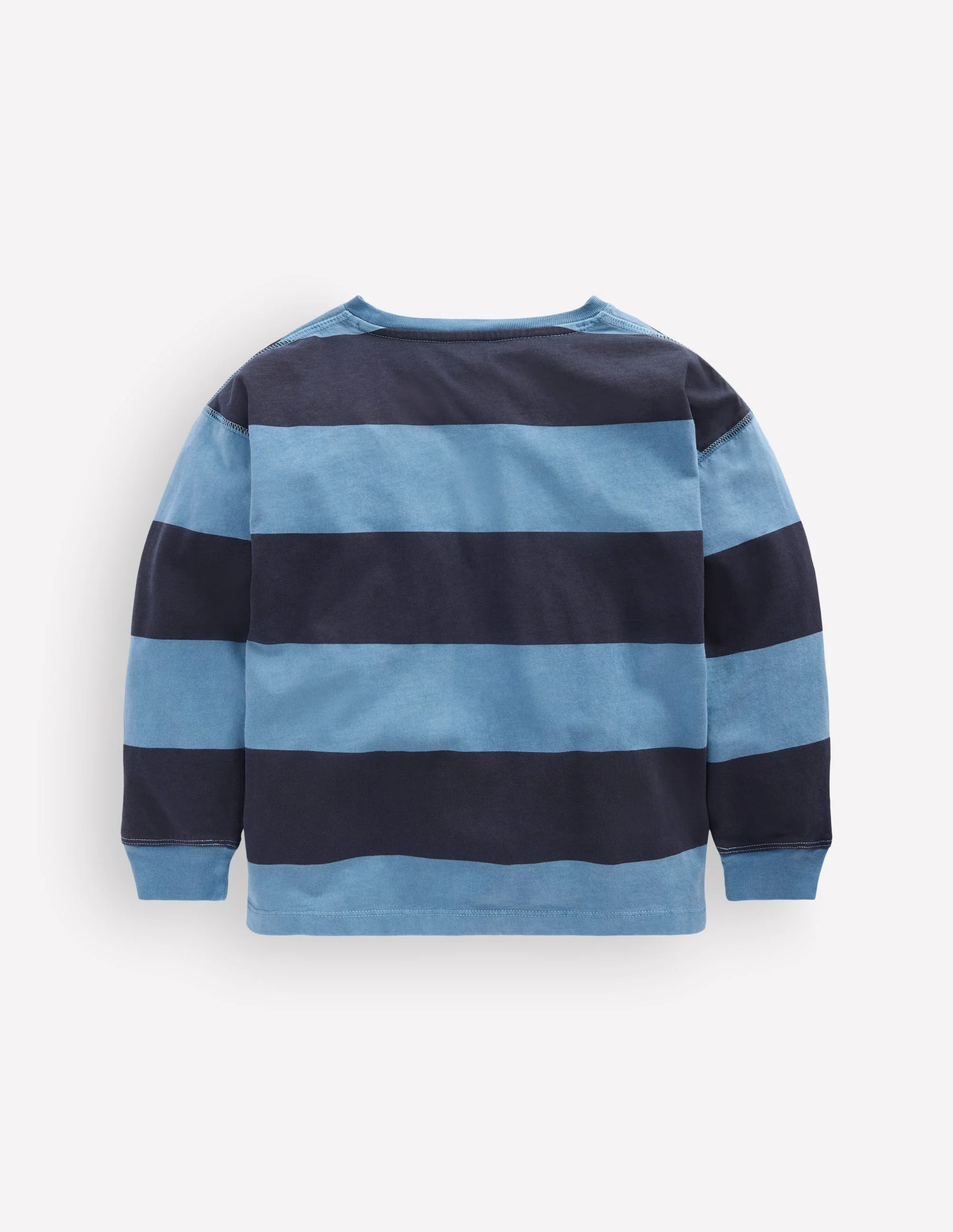 Long Sleeve Garment Dye Tee-College Navy / Denim Blue - Image 6