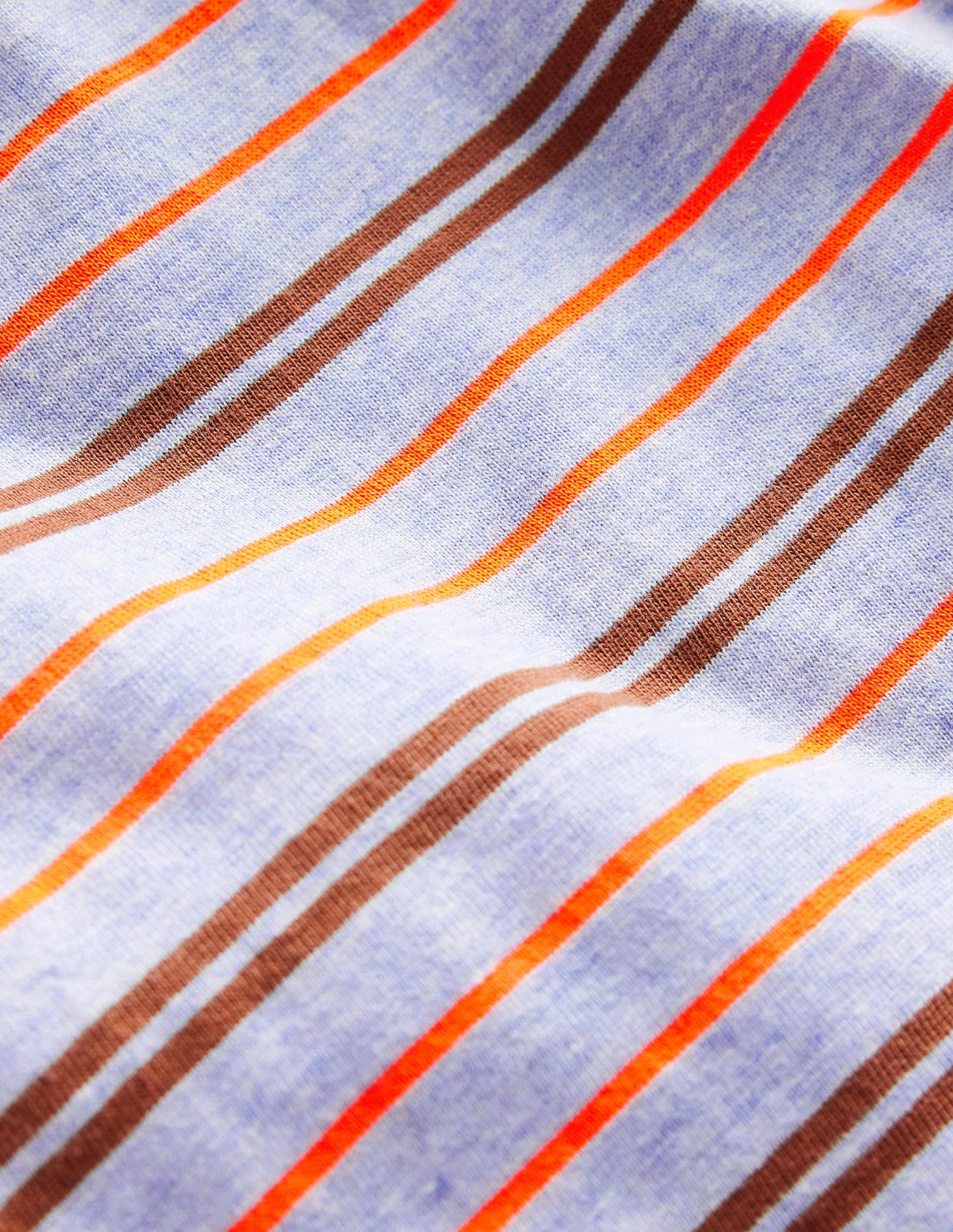 Long Sleeve Neon T-shirt-Blue Marl/Neon Orange - Image 3