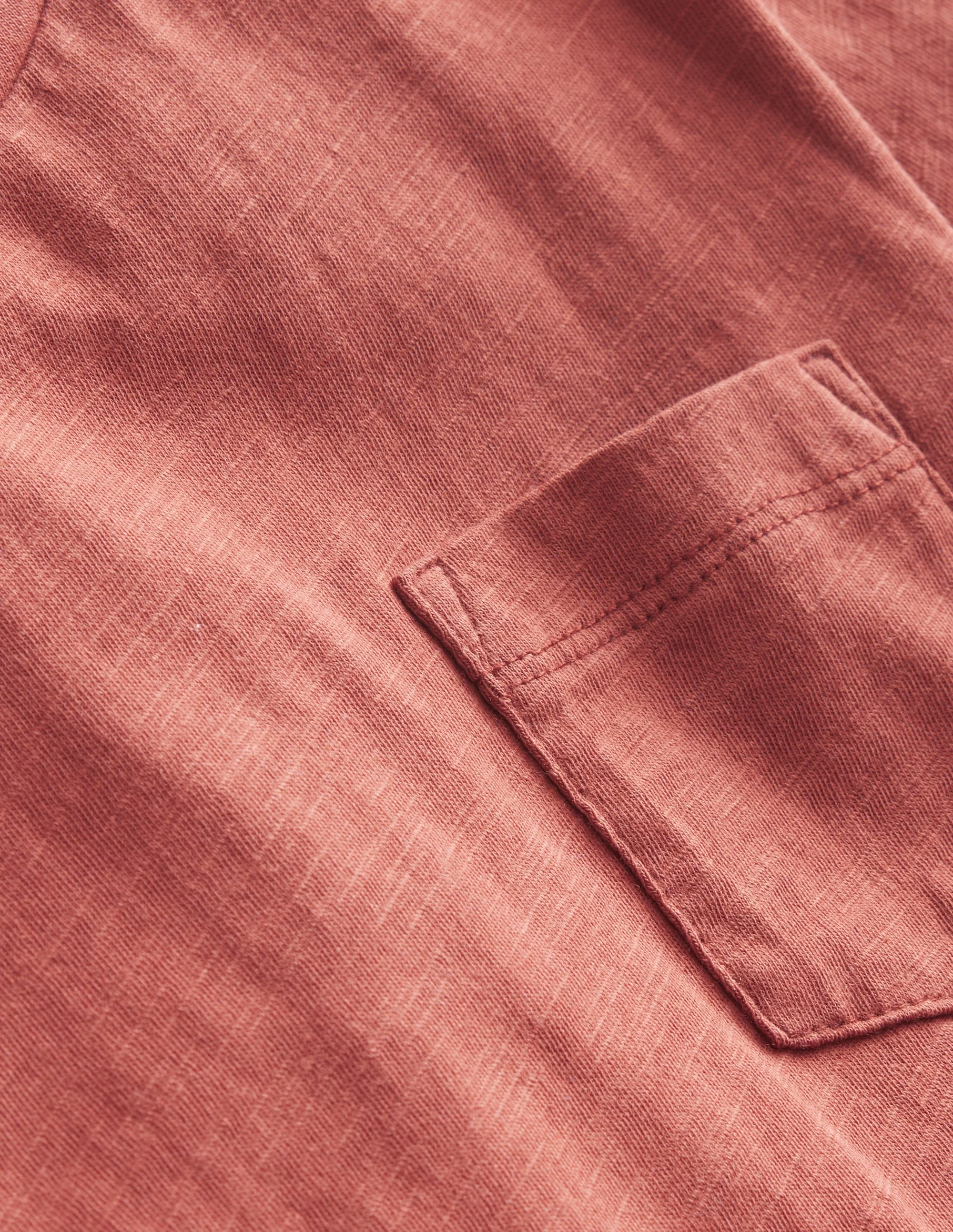 Long-sleeved Washed T-shirt-Roasted Chestnut Brown - Image 3