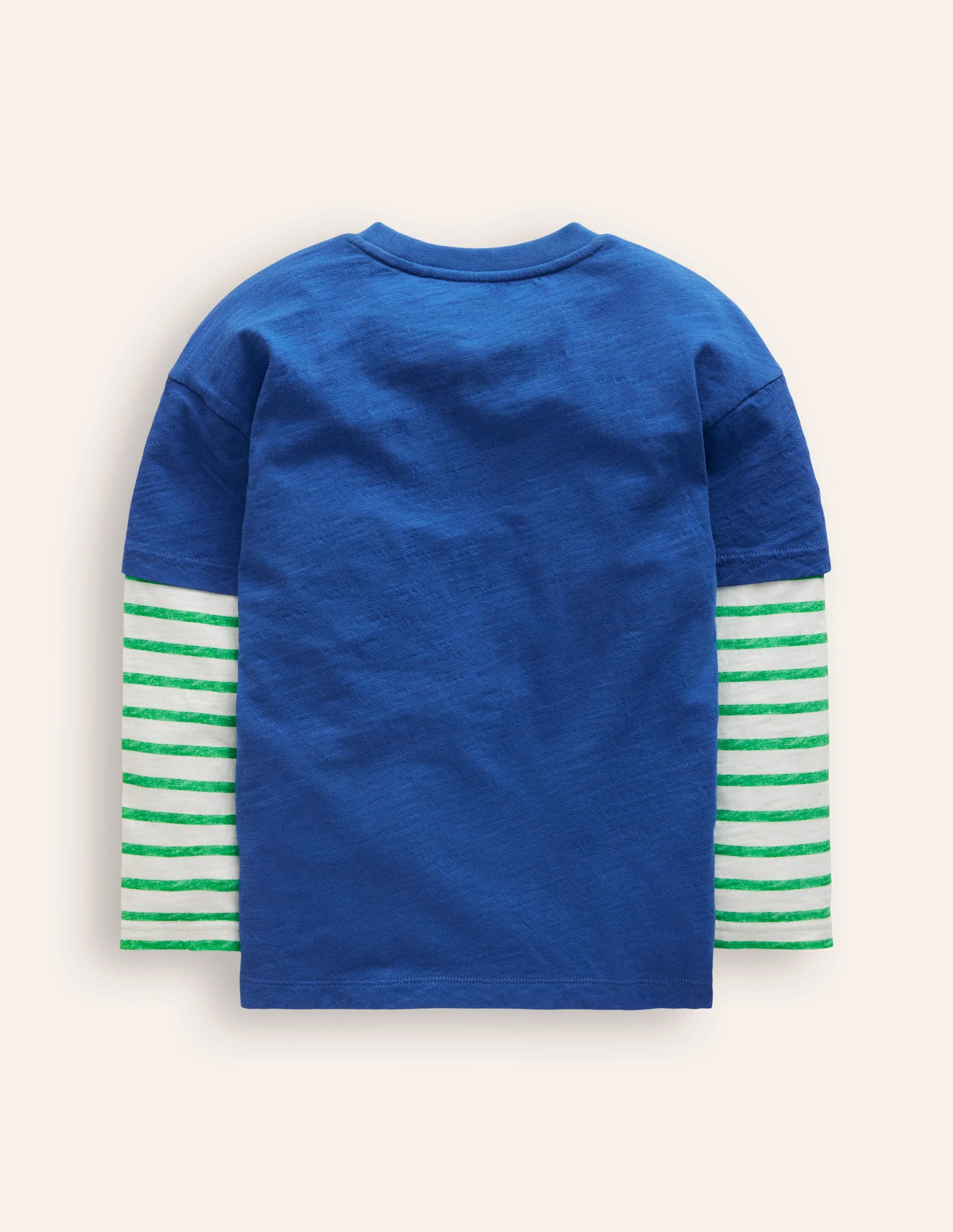 Mock Sleeve T-Shirt-Bluejay - Image 2