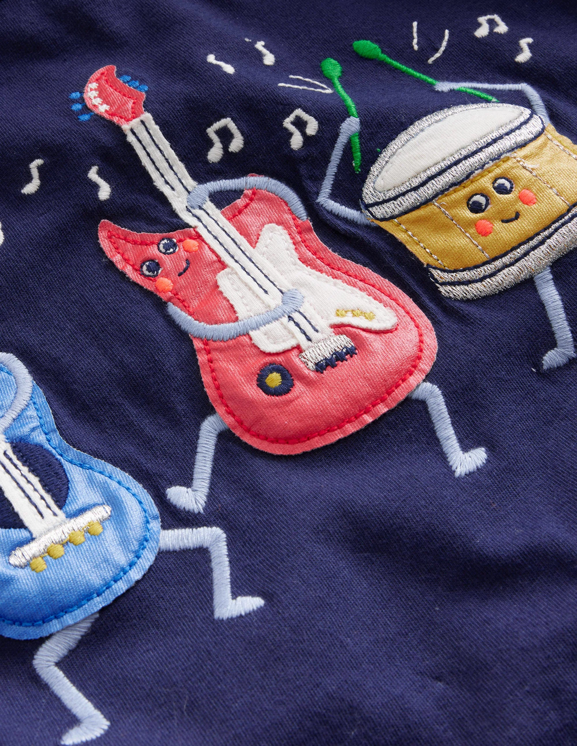 Musical Instruments T-shirt-College Navy Music - Image 3