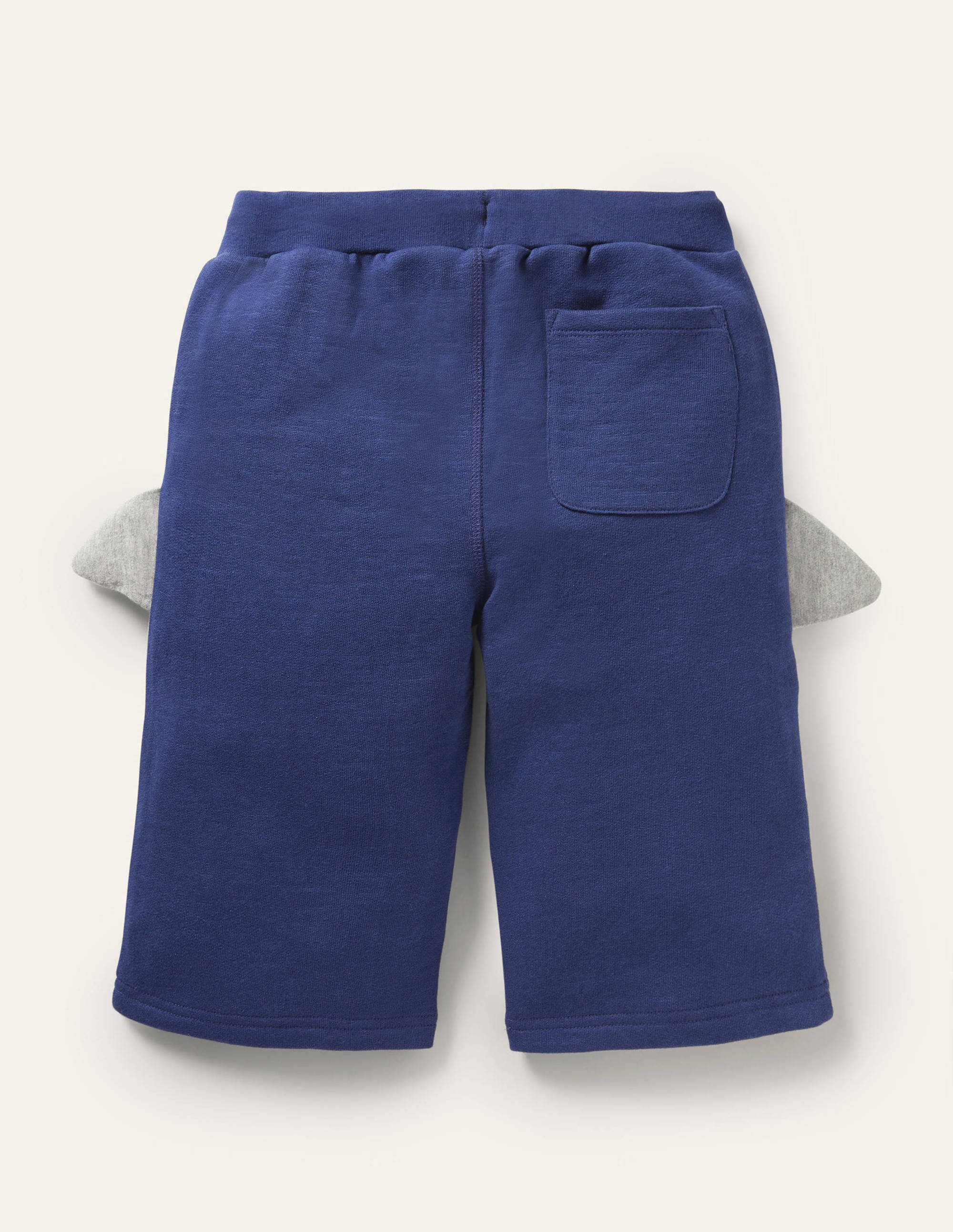 Navy Shark Appliqué Jersey Shorts-Starboard Blue Sharks - Image 2