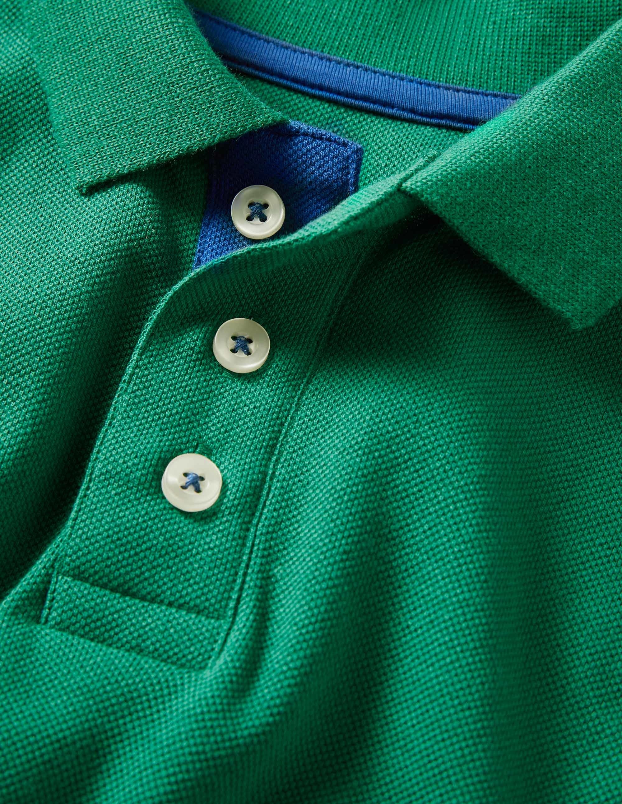 Piqué Polo Shirt-Forest Green - Image 3