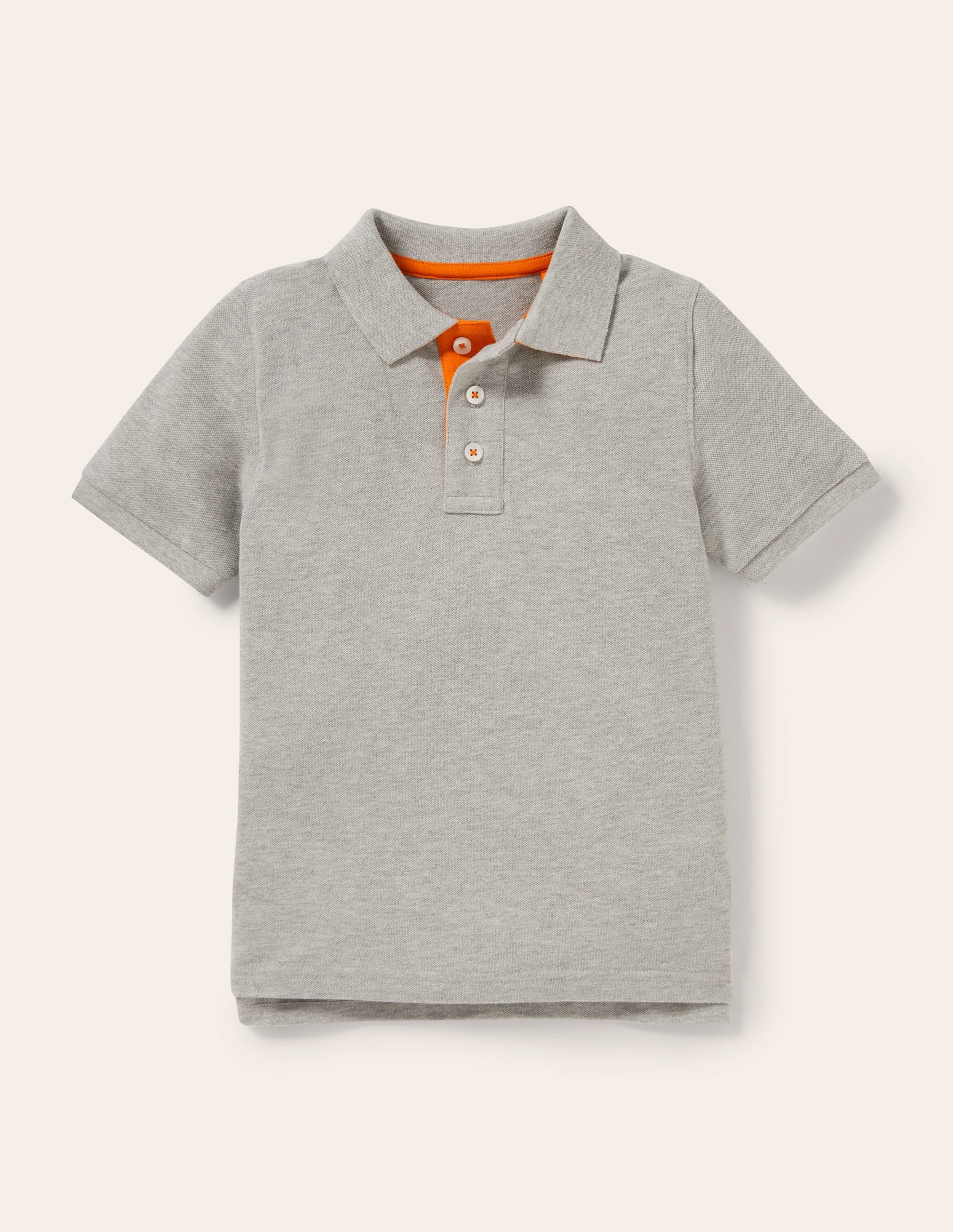 Piqué Polo Shirt-Grey Marl